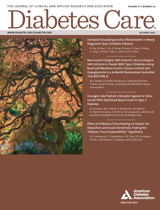 Diabetes Care Cover Image for Volume 37, Issue 10