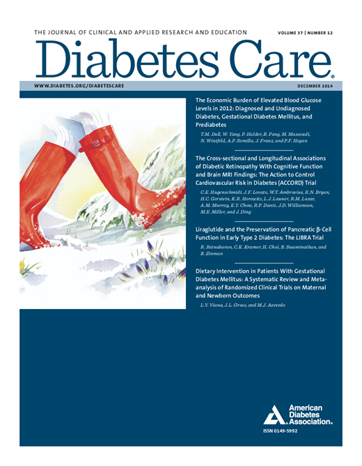 Diabetes Care Cover Image for Volume 37, Issue 12