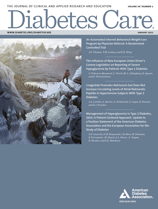 Diabetes Care Cover Image for Volume 38, Issue 1