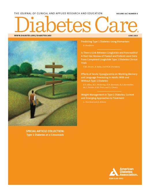 Diabetes Care Cover Image for Volume 38, Issue 6