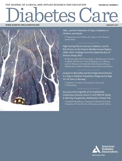 Diabetes Care Cover Image for Volume 40, Issue 1