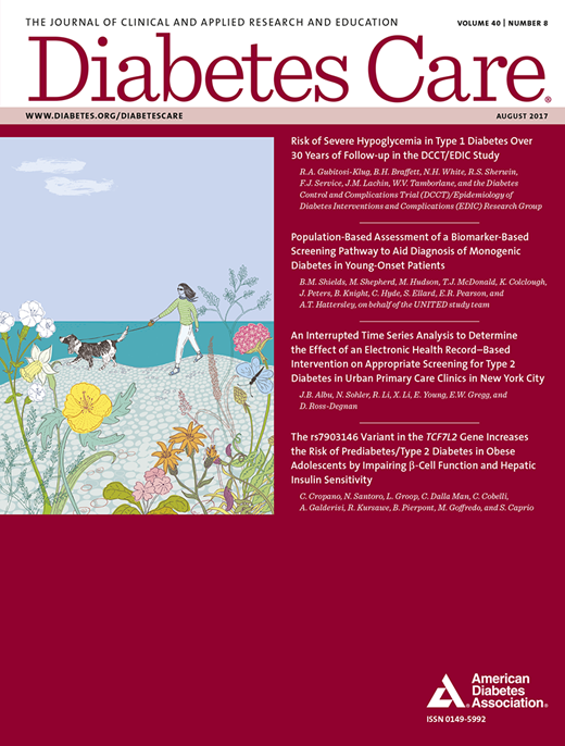 Diabetes Care Cover Image for Volume 40, Issue 8