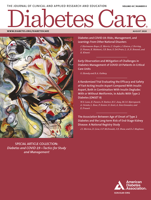 Diabetes Care Cover Image for Volume 43, Issue 8