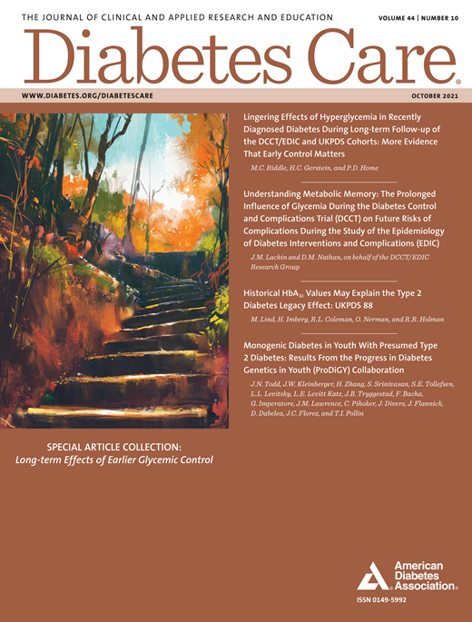 Diabetes Care Cover Image for Volume 44, Issue 10