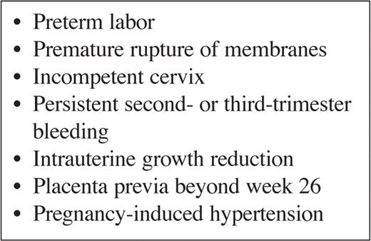 Absolute Contraindications to Exercise During Pregnancy23