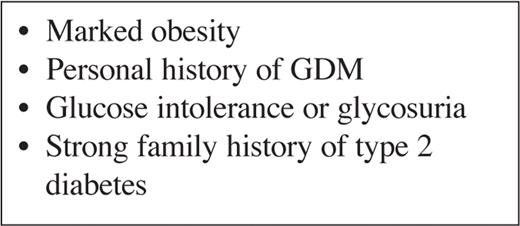 Risk Factors for GDM at the Initial Visit11