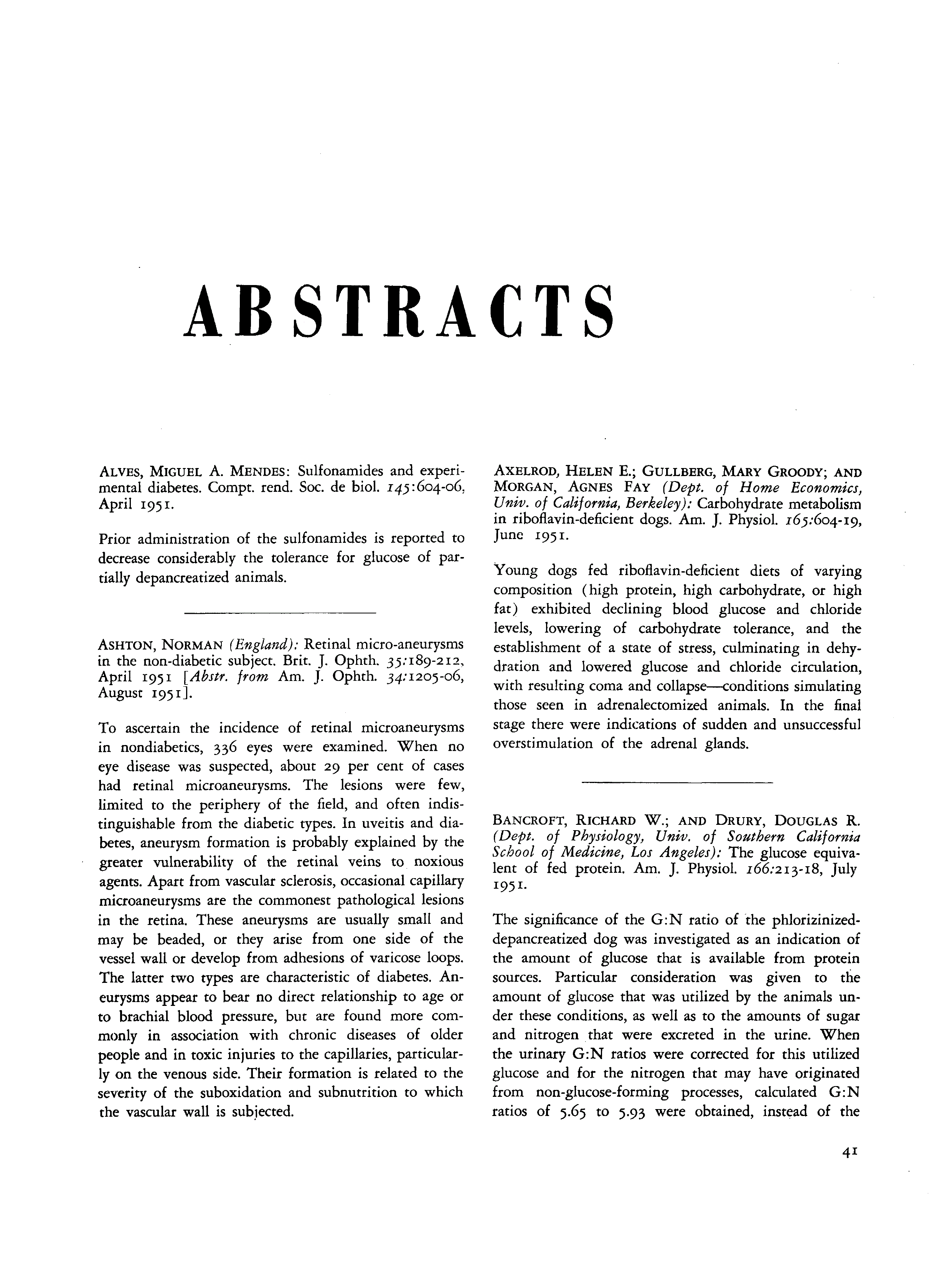 First page of Abstracts