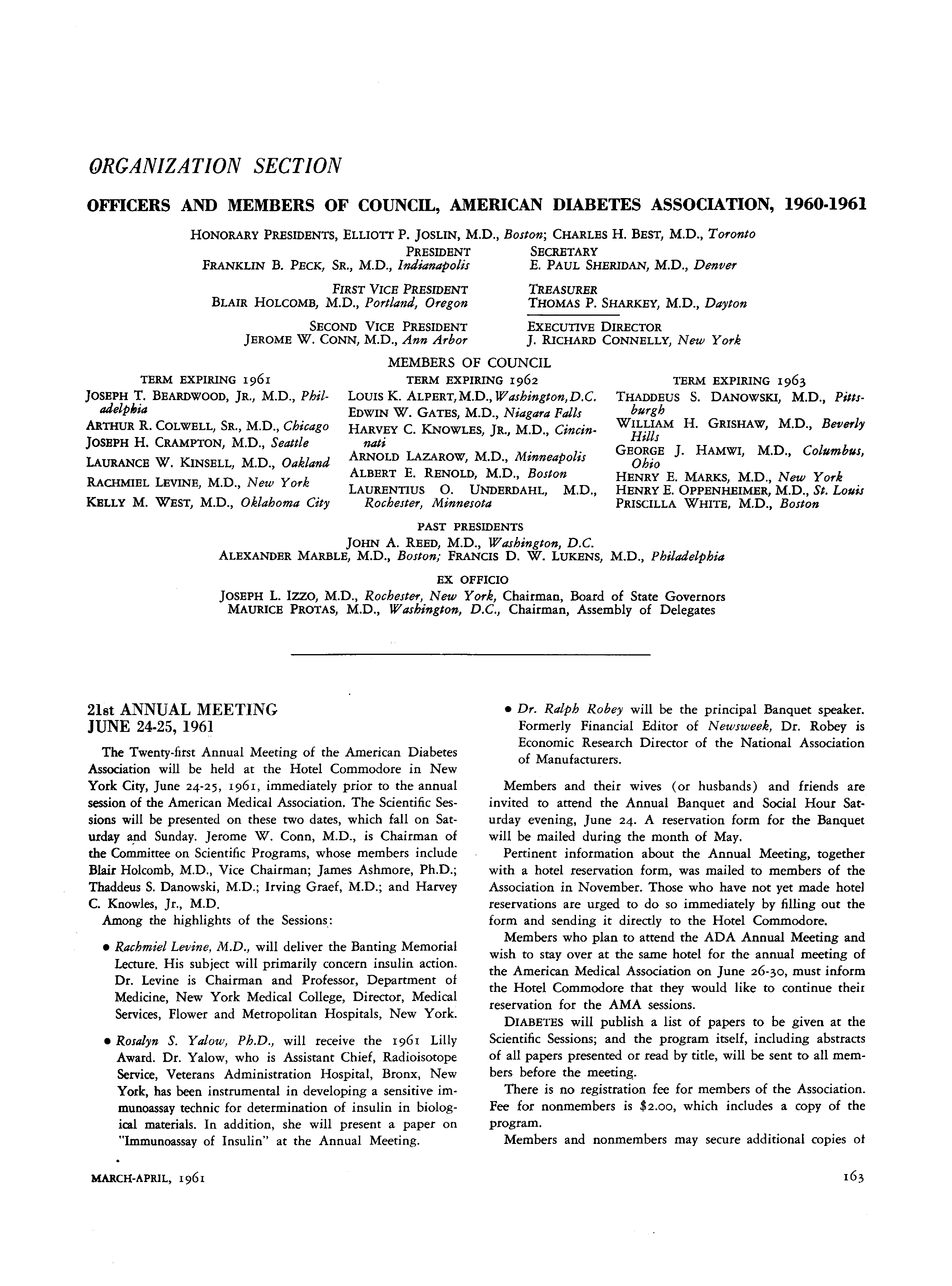 First page of Organization Section