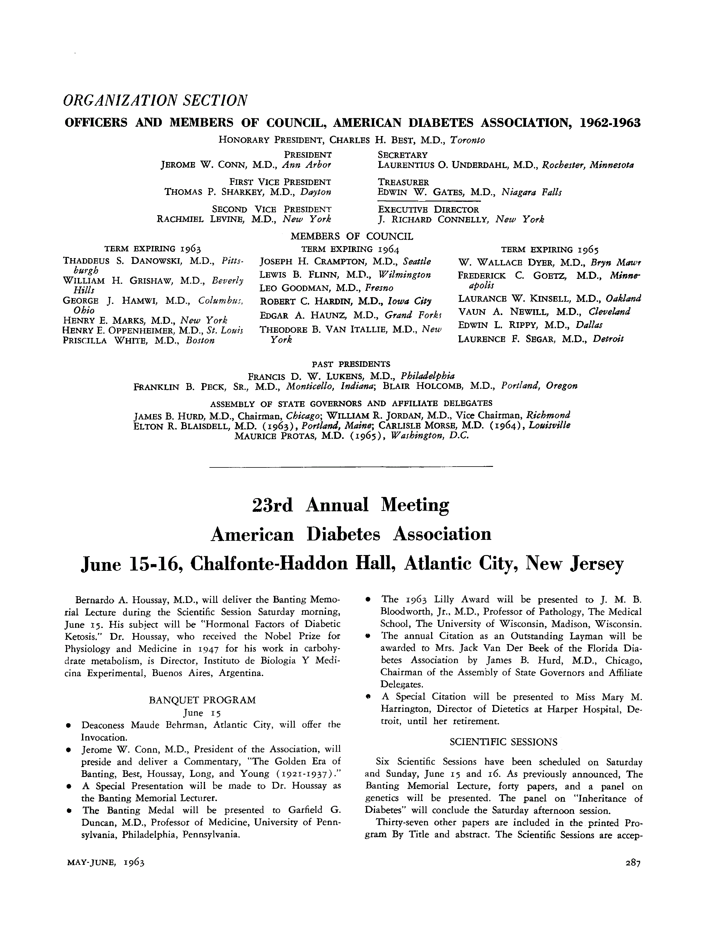 First page of Organization Section
