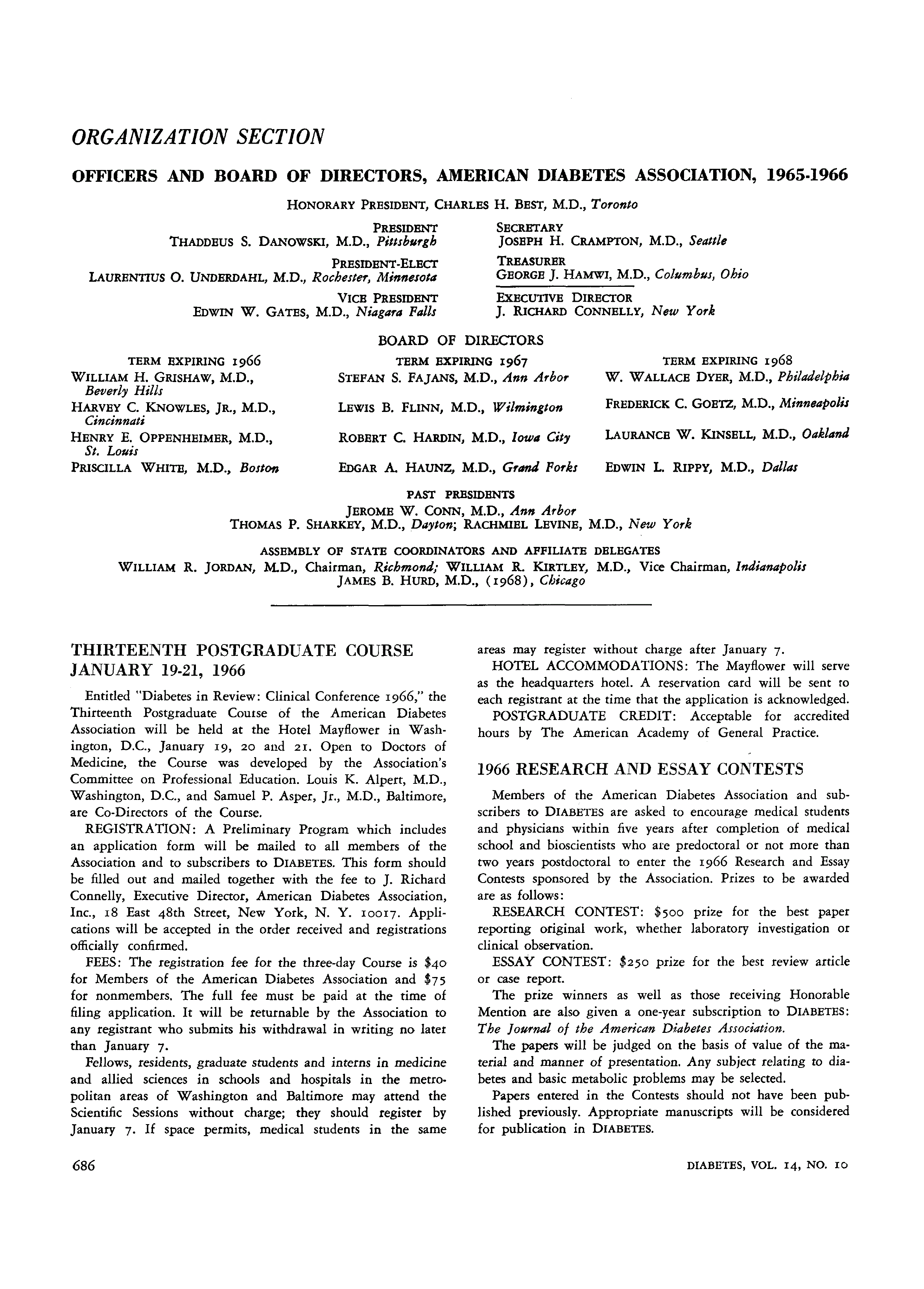 First page of Organization Section