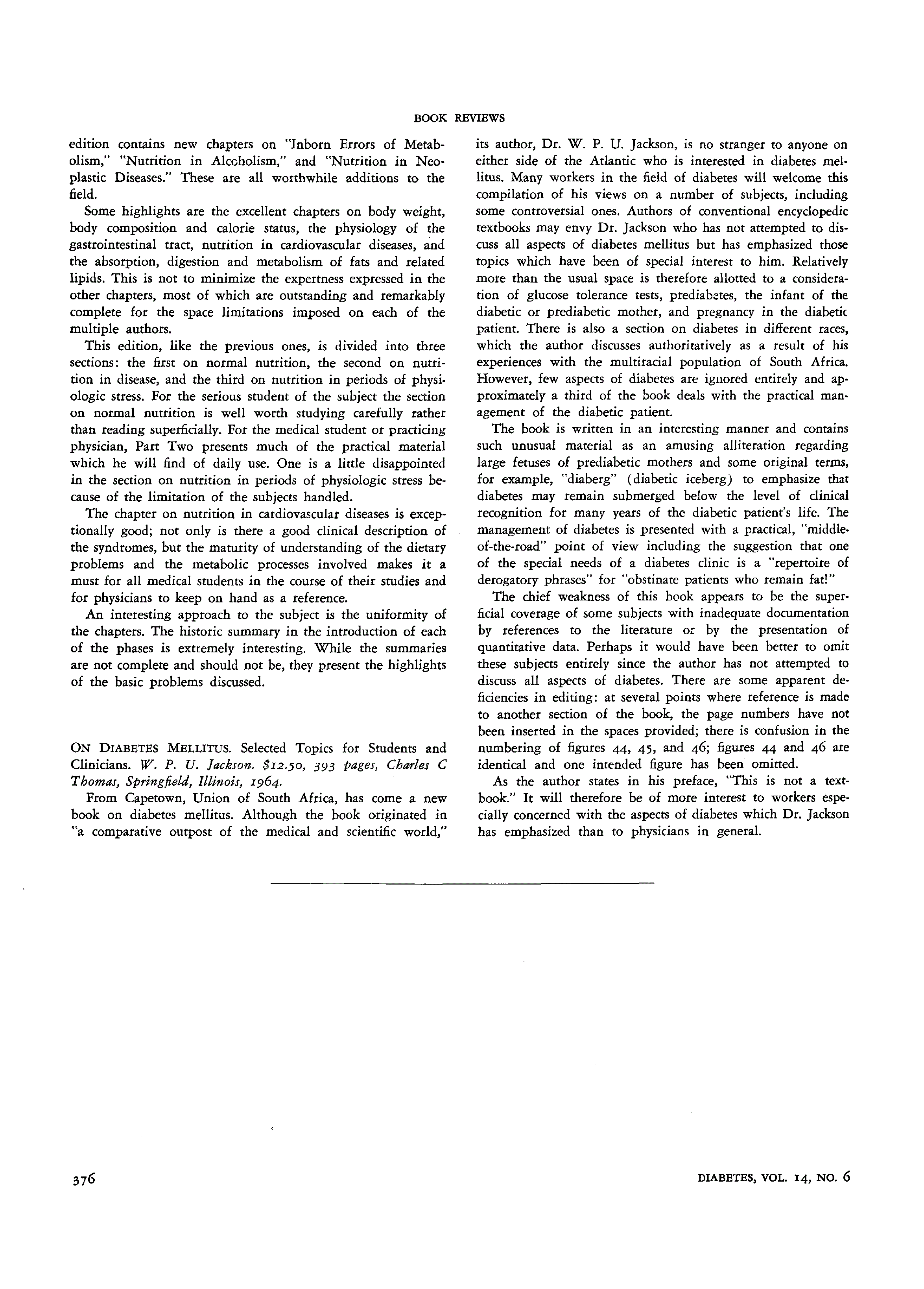 First page of On Diabetes Mellitus