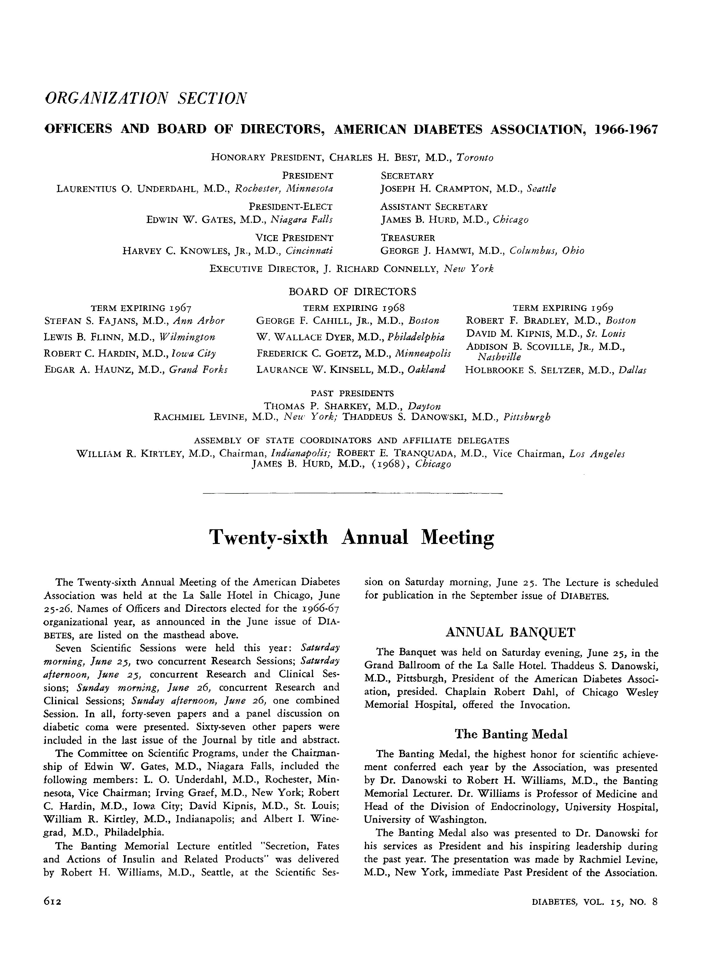 First page of Organization Section