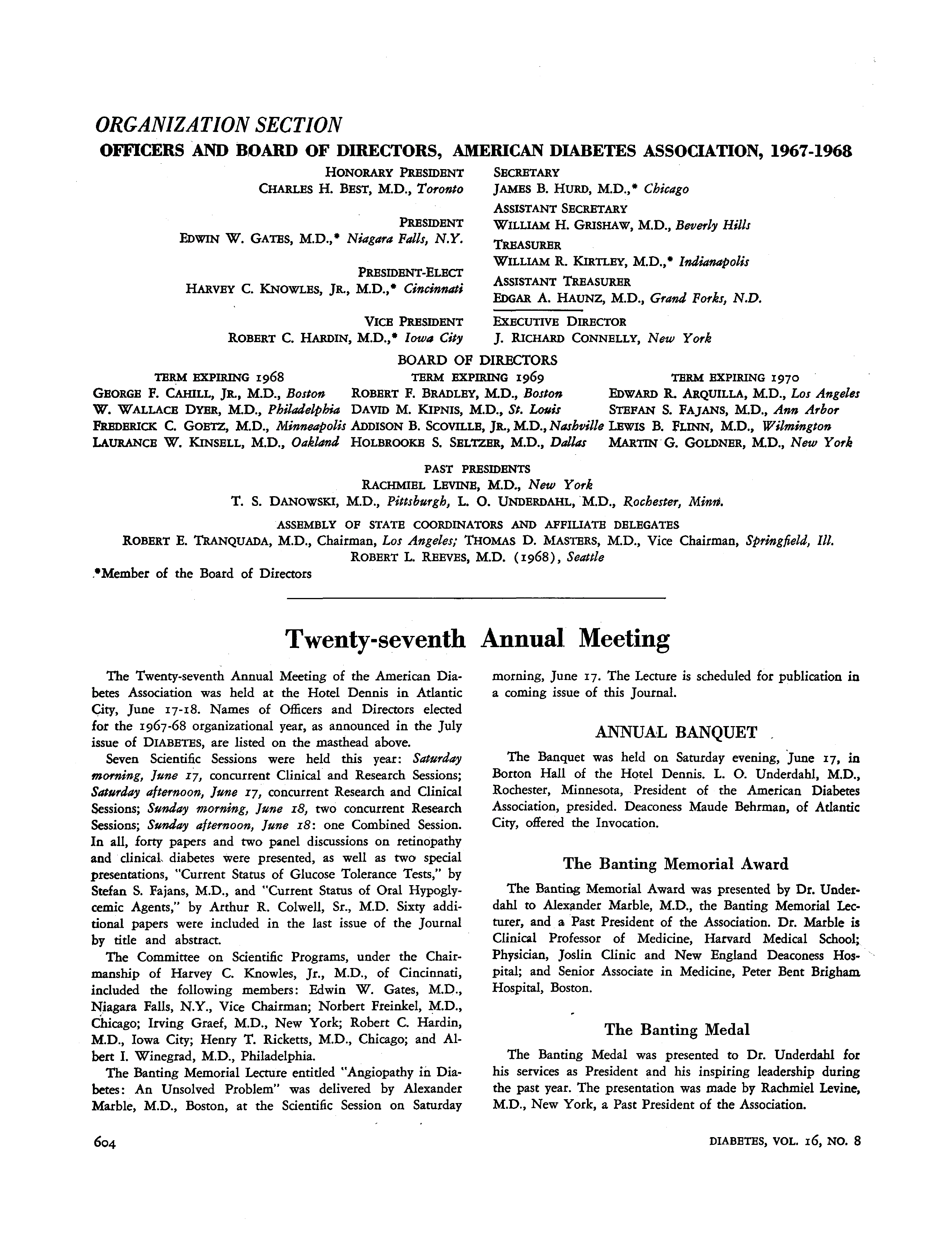 First page of Organization Section