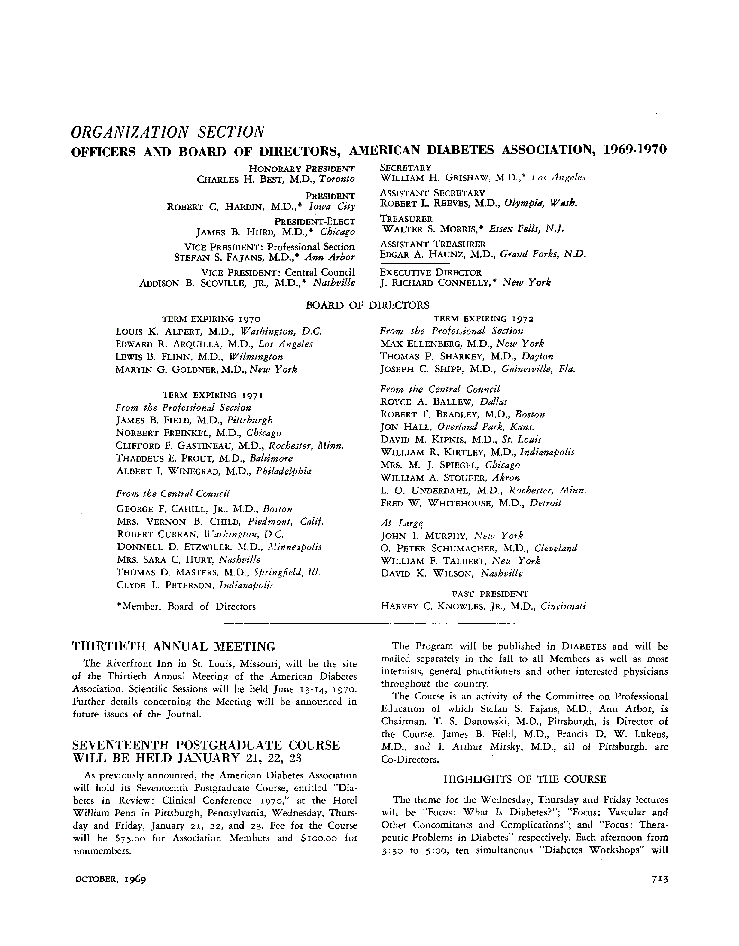 First page of Organization Section