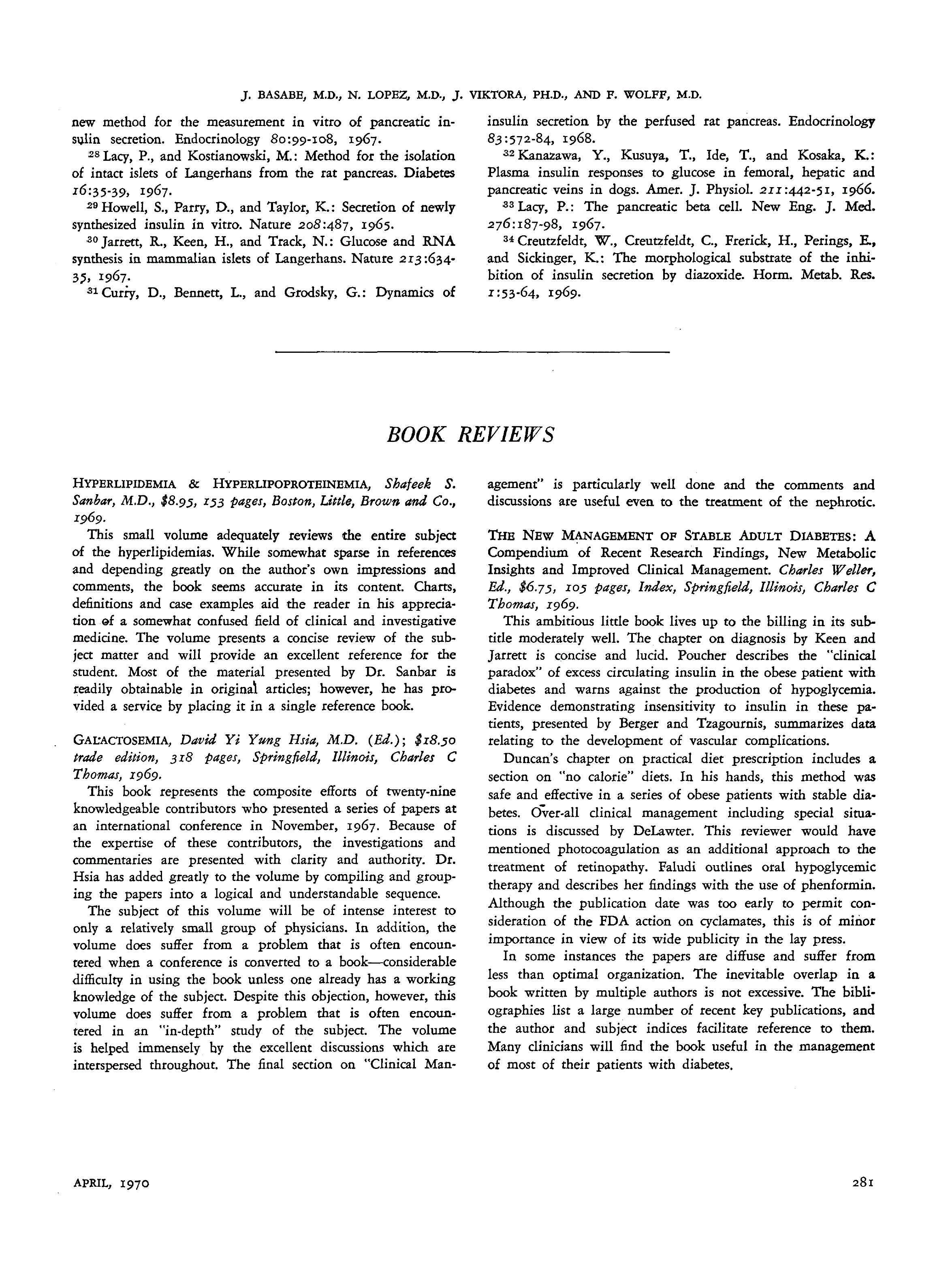 First page of The New Management of Stable Adult Diabetes