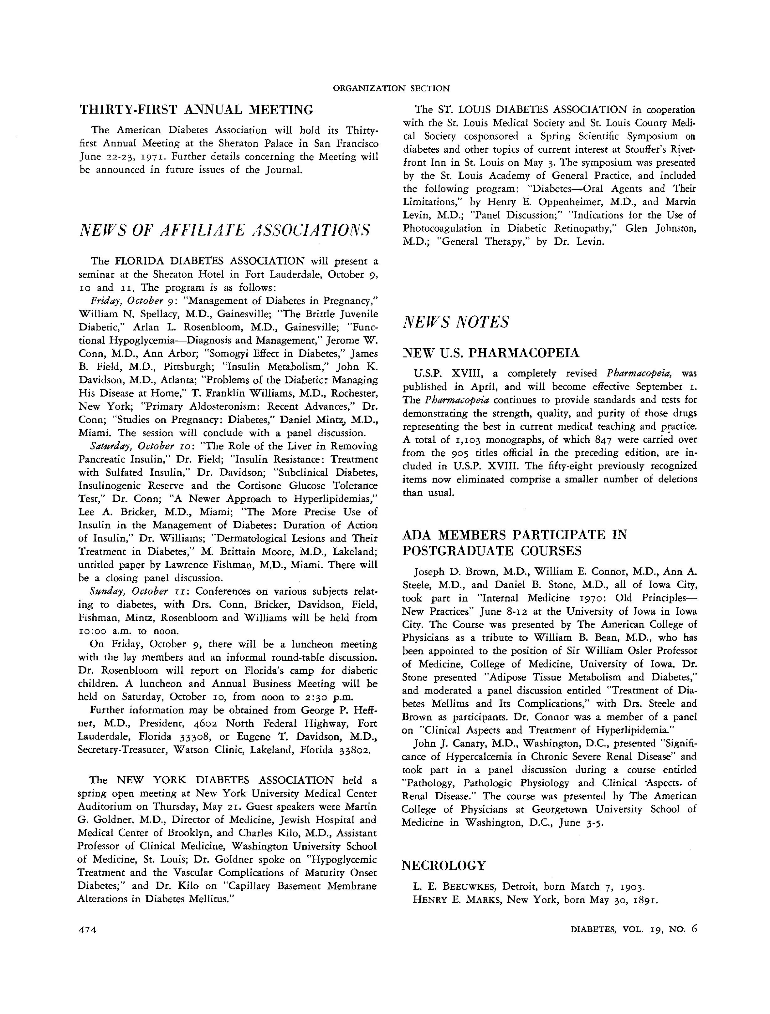 First page of News Notes