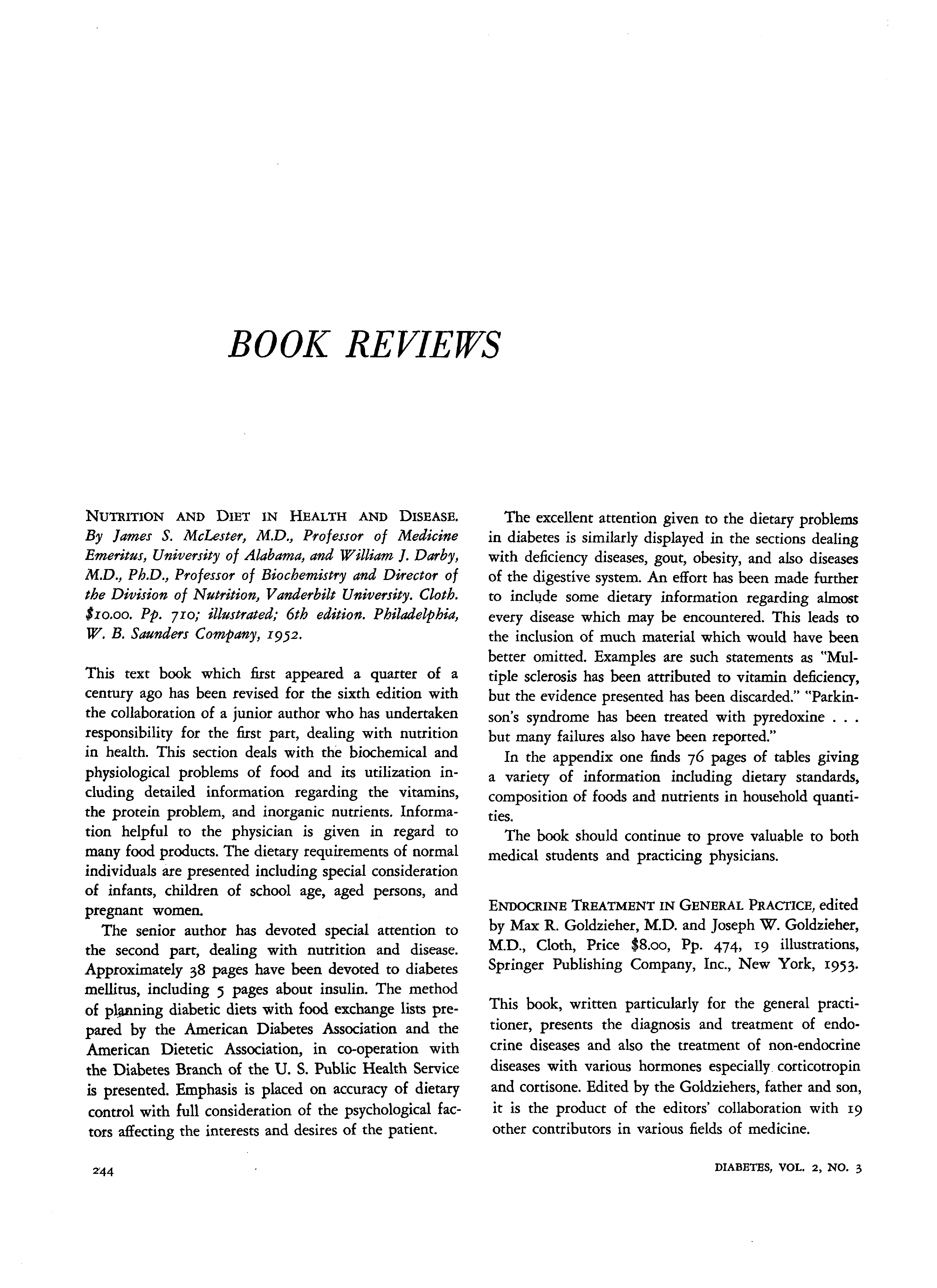 First page of Nutrition and Diet in Health and Disease