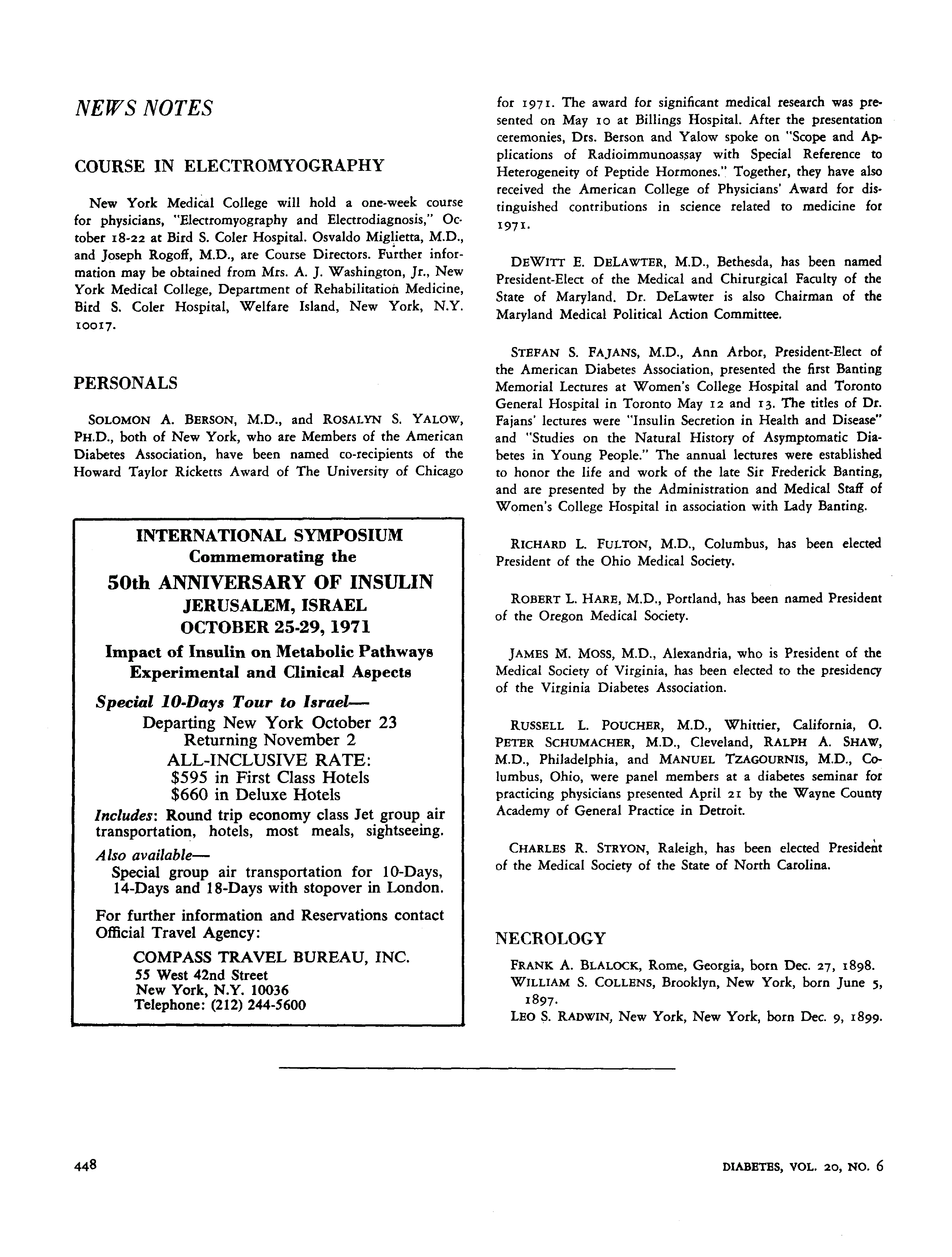 First page of News Notes