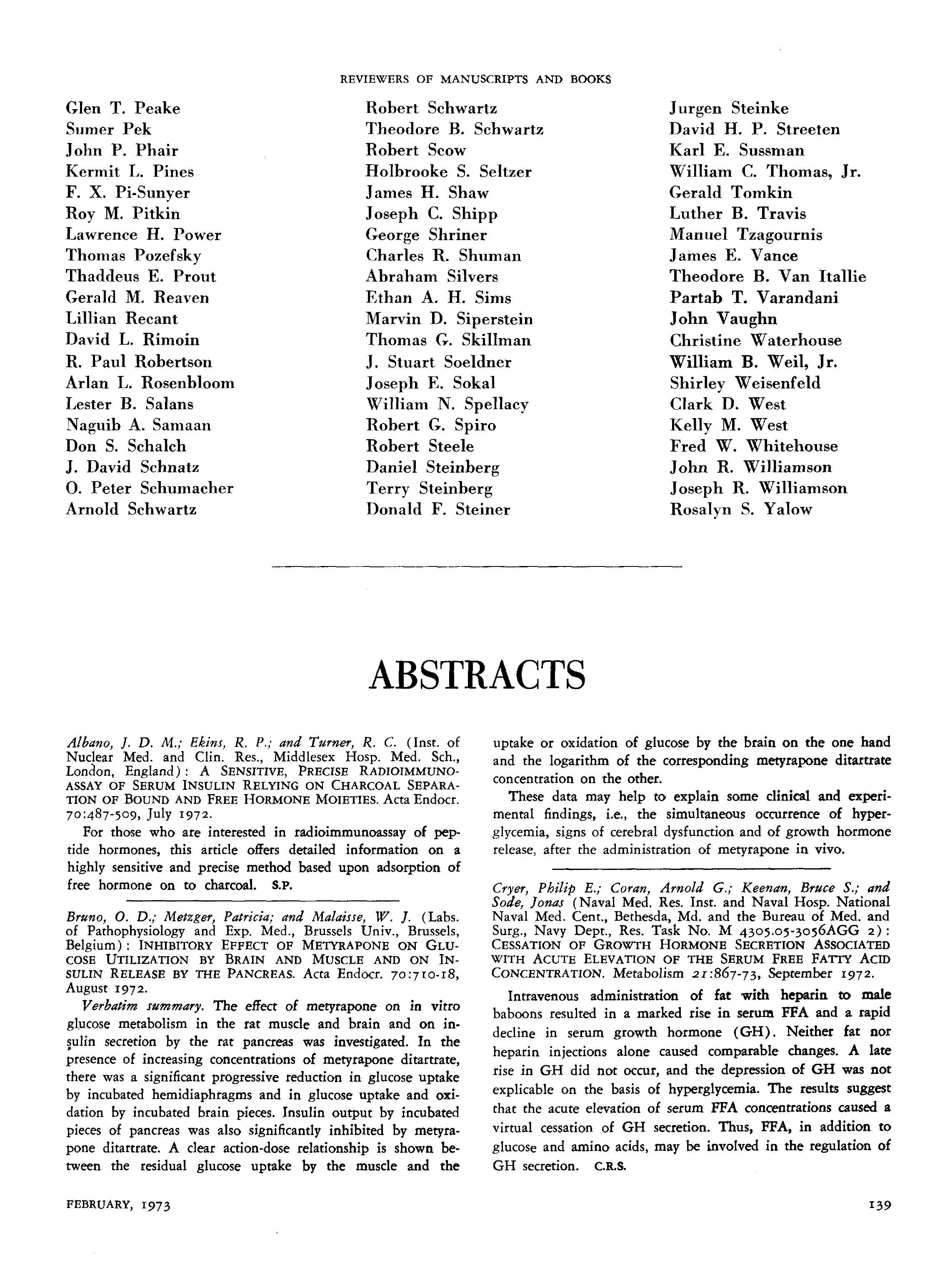 First page of Abstracts