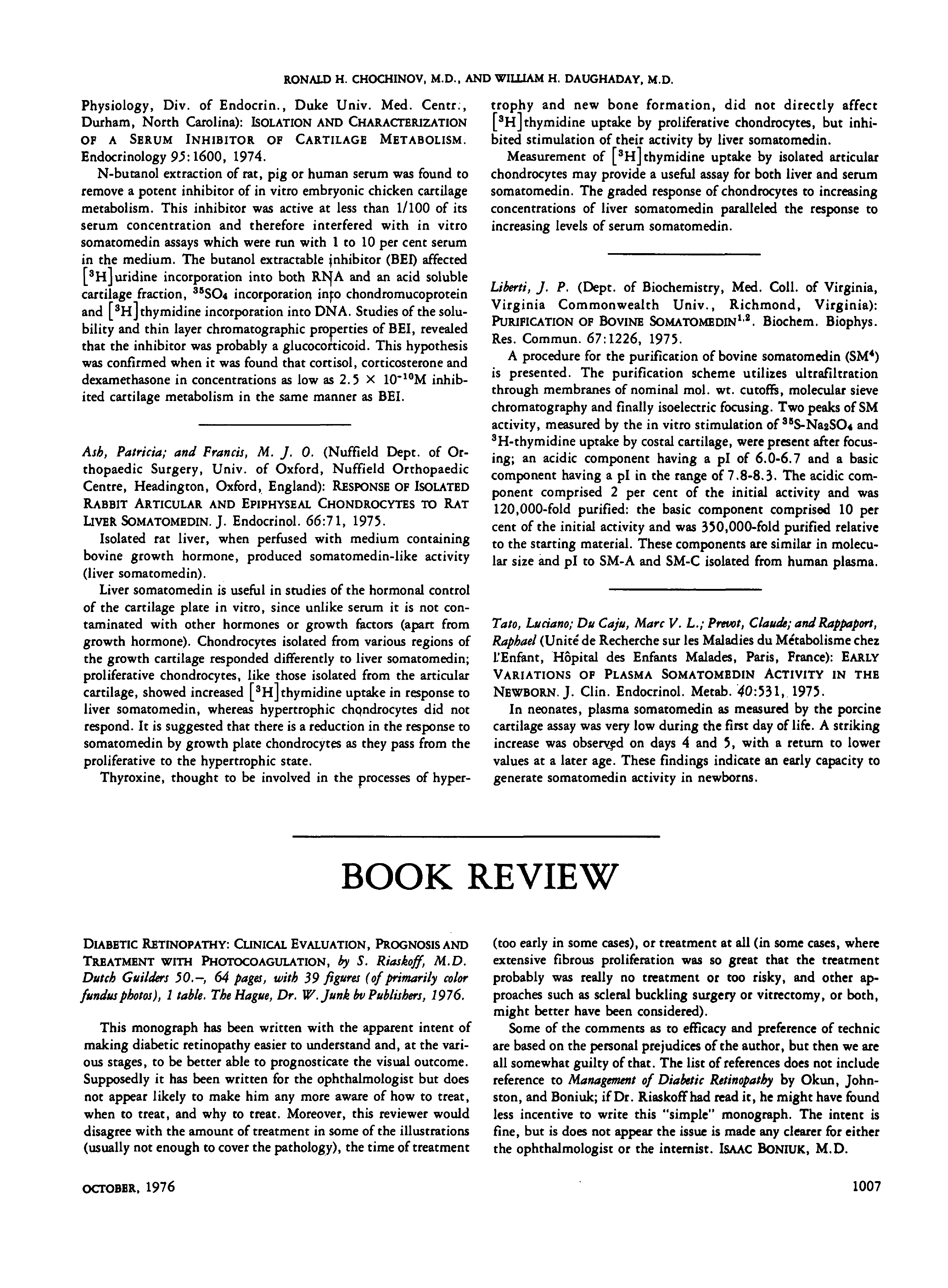First page of Diabetic Retinopathy: Clinical Evaluation, Prognosis and Treatment with Photocoagulation