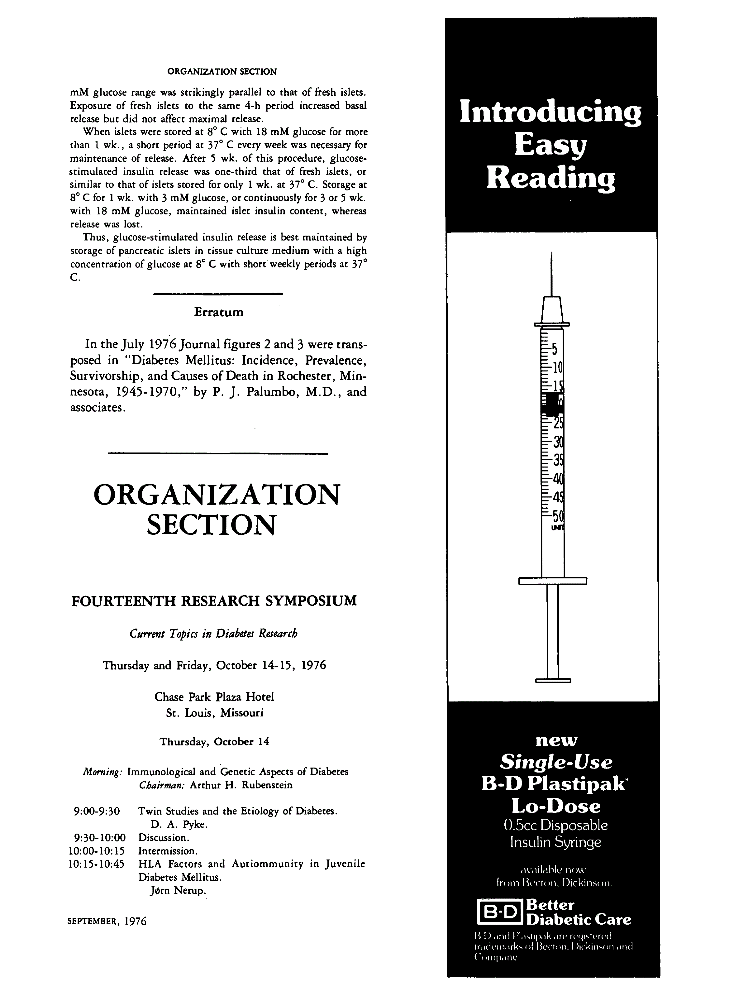 First page of Organization Section
