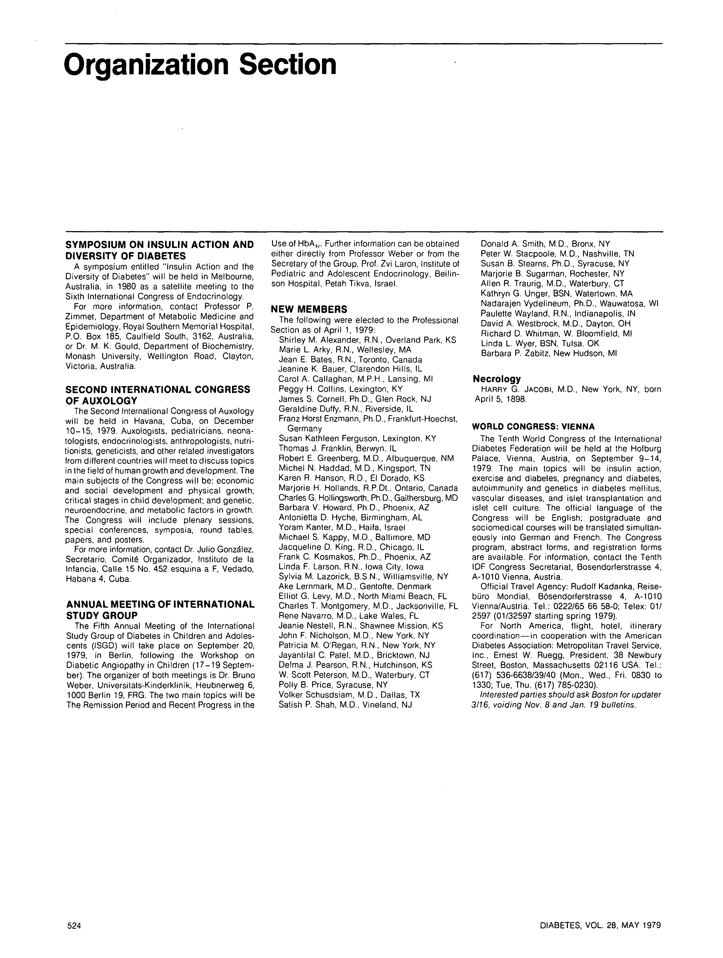 First page of Organization Section