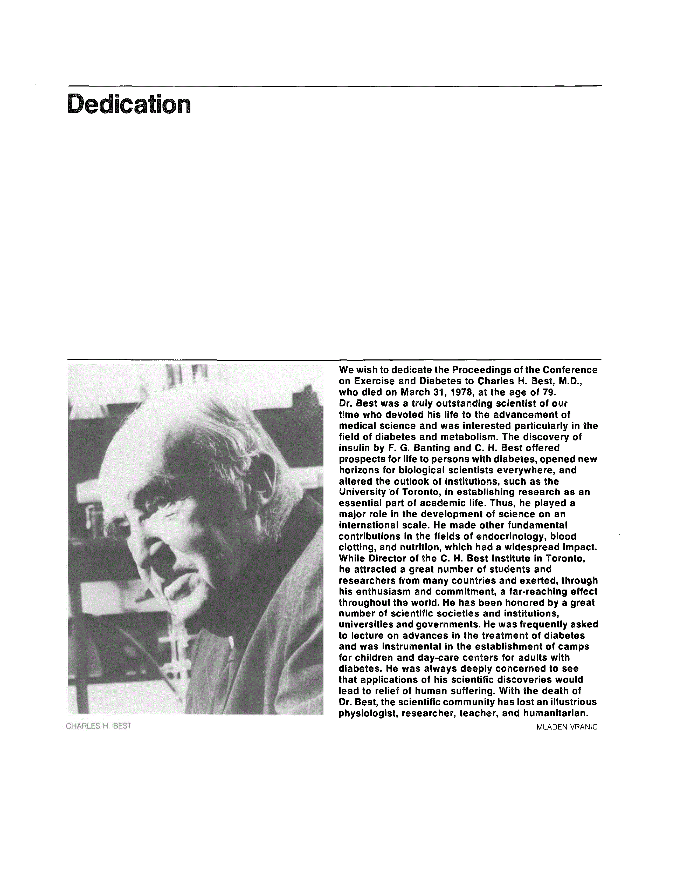 First page of Dedication