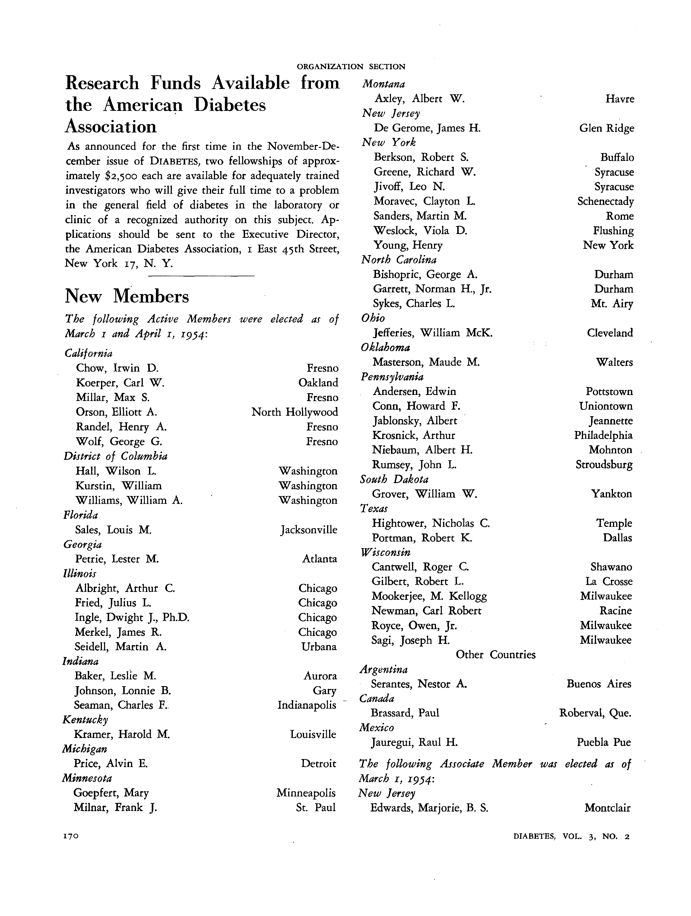 First page of New Members