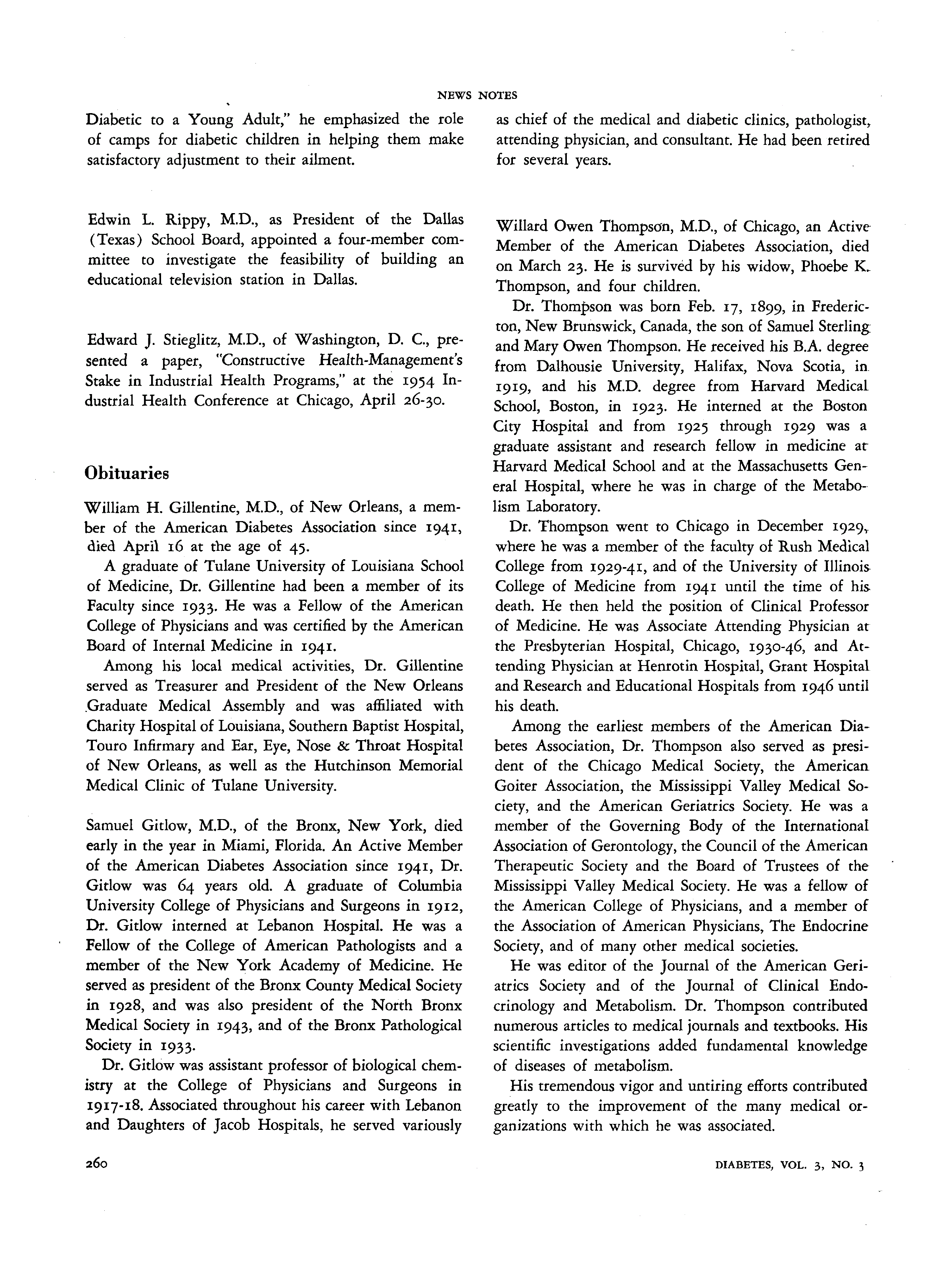 First page of Obituaries