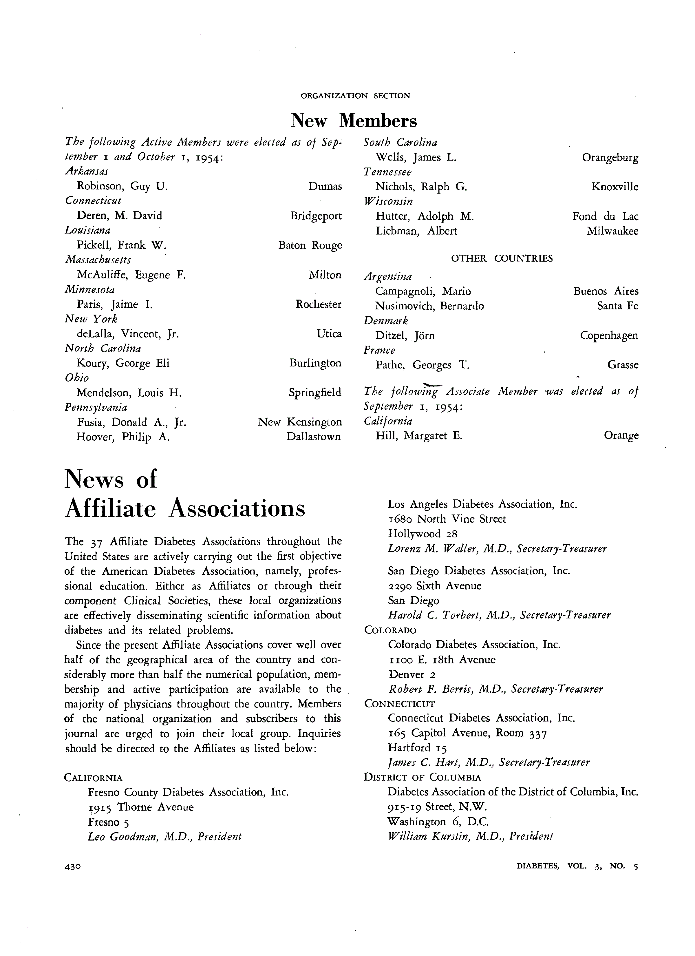First page of New Members