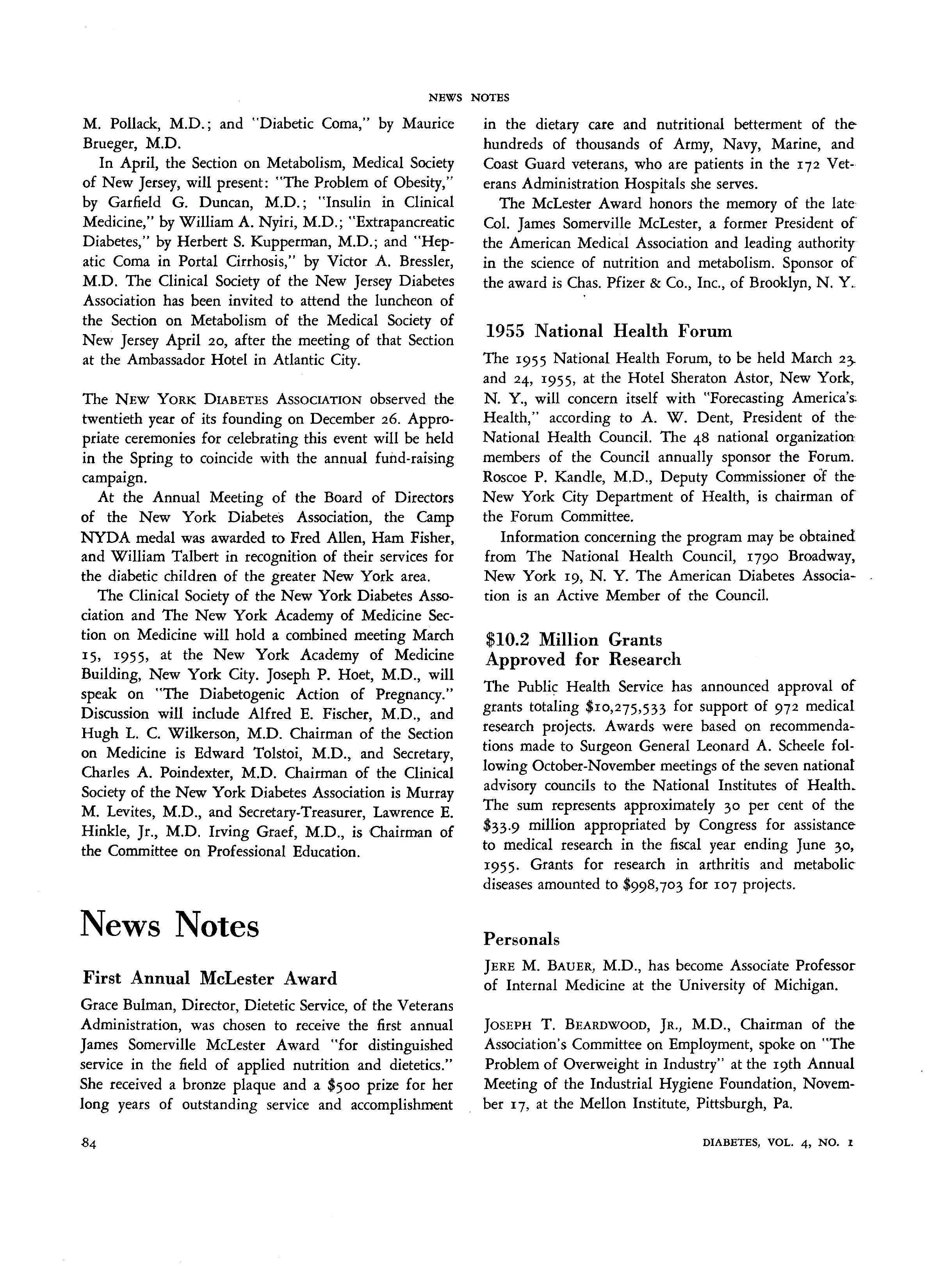 First page of Personals