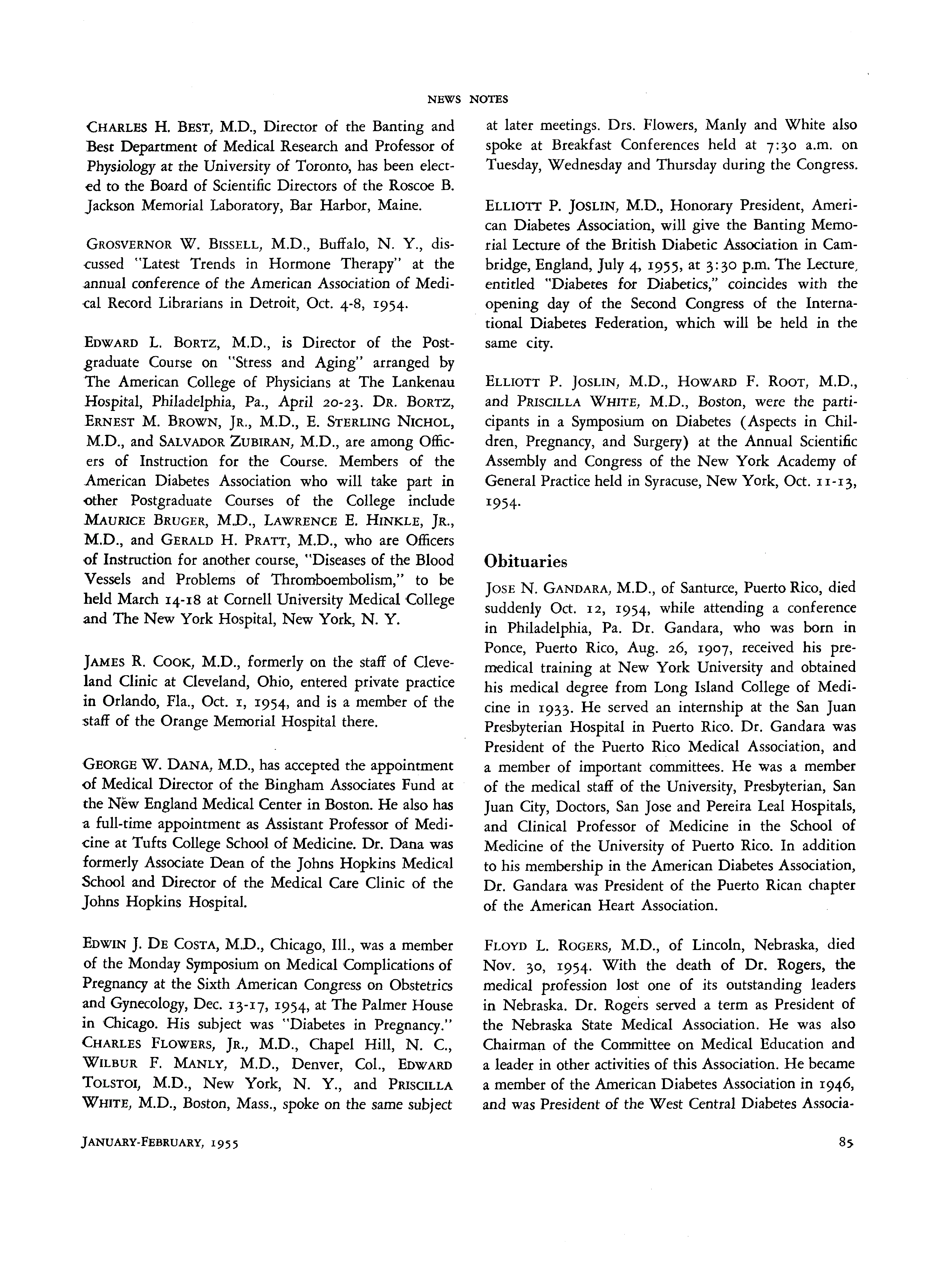 First page of Obituaries