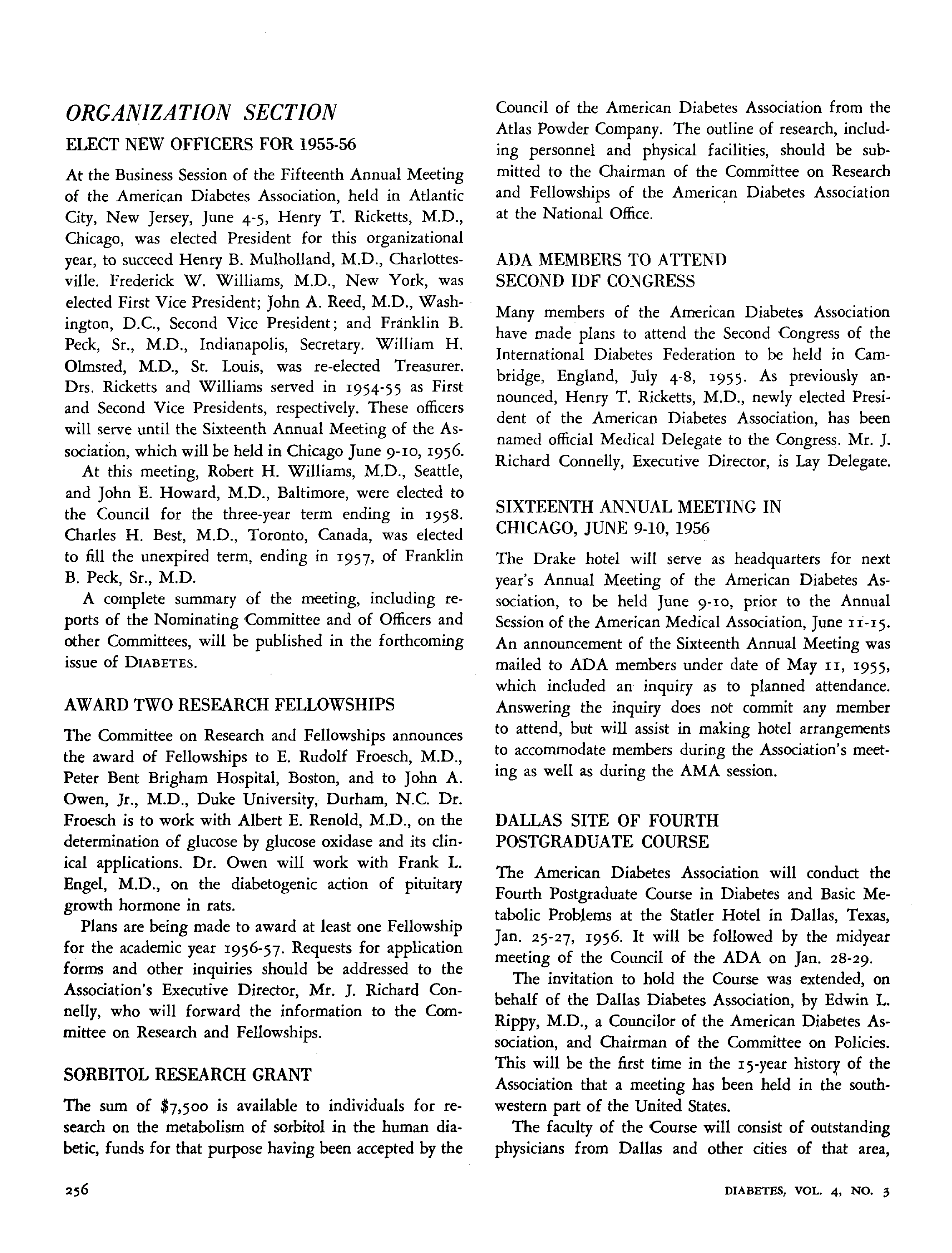 First page of Sixteenth Annual Meeting in Chicago, June 9–10, 1956