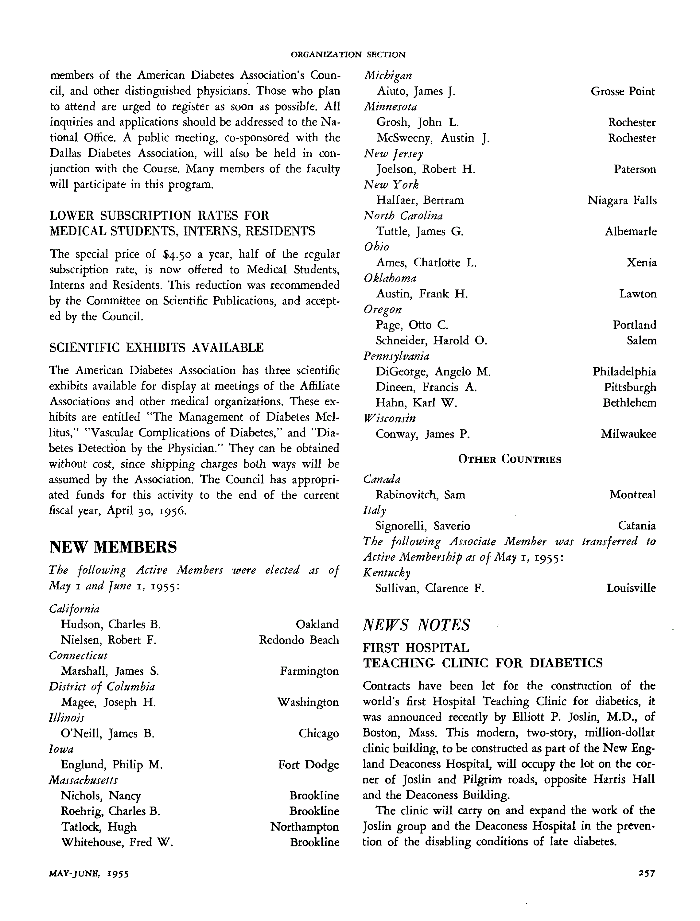 First page of Scientific Exhibits Available
