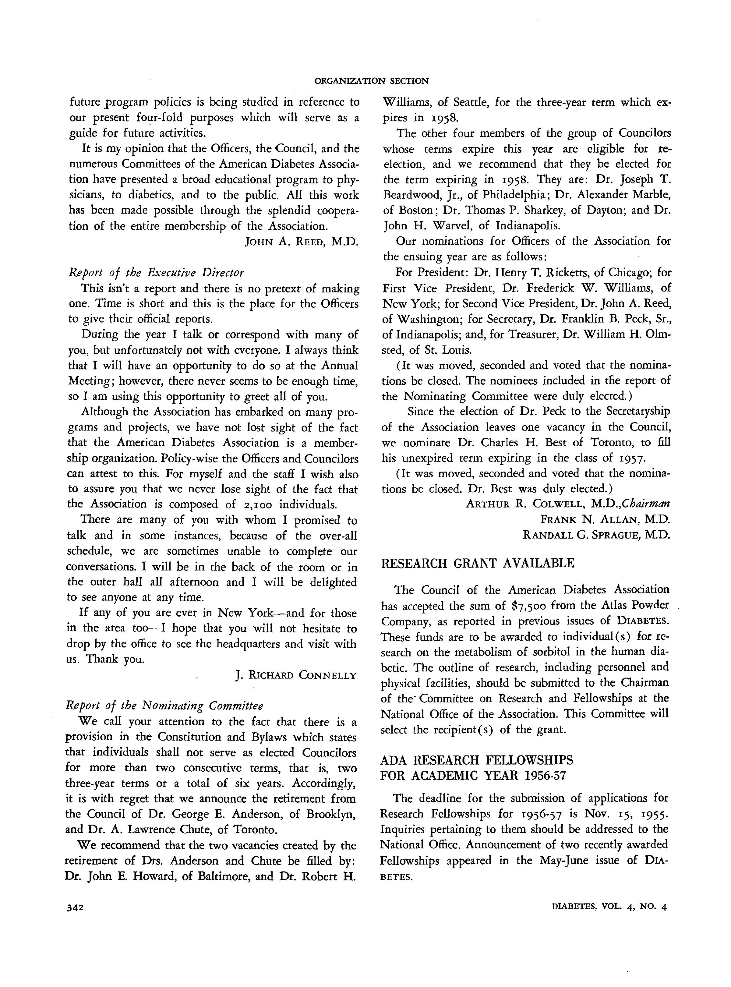 First page of Report of the Executive Director