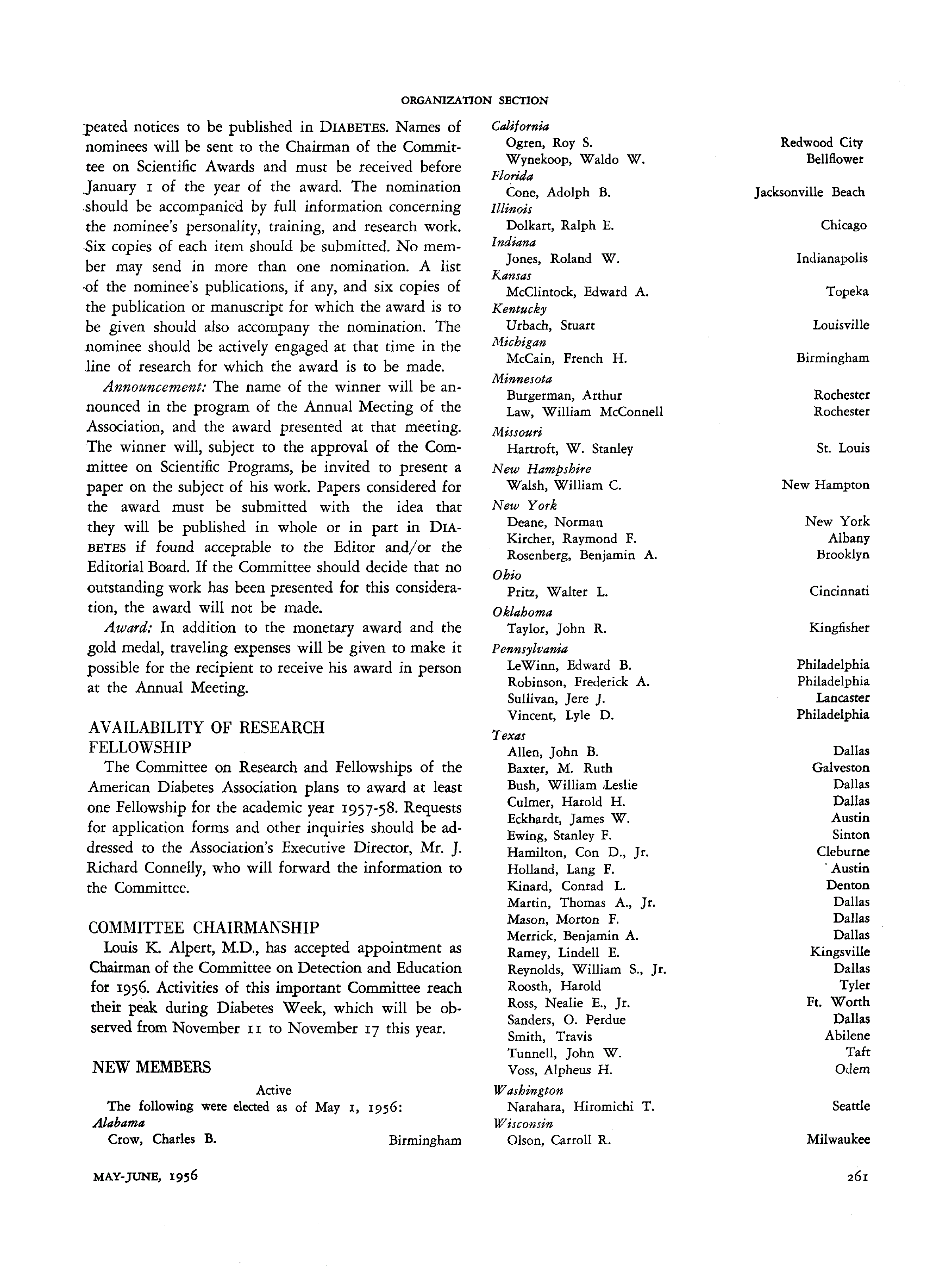 First page of Availability of Research Fellowship