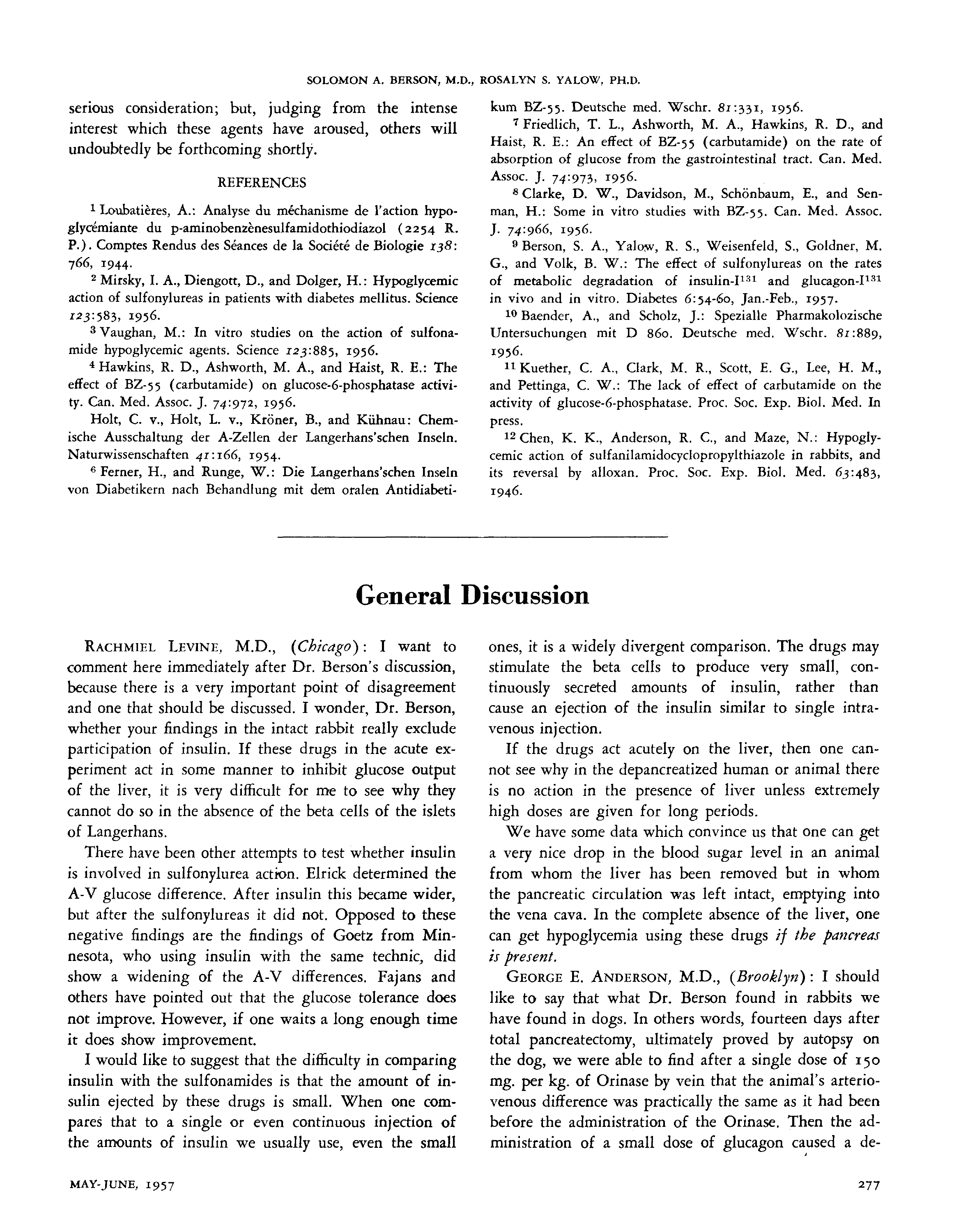 First page of General Discussion