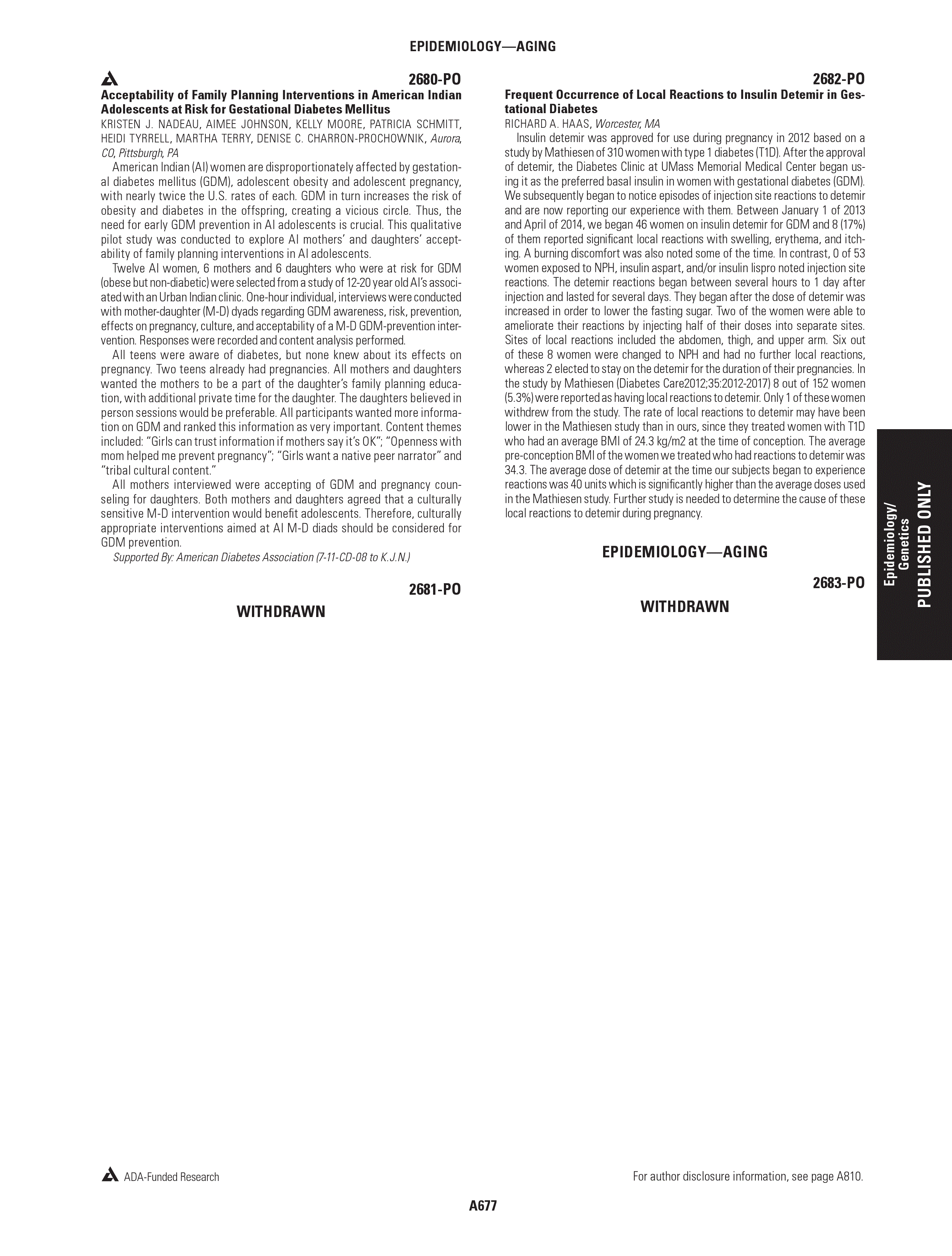 First page of Epidemiology/Genetics
