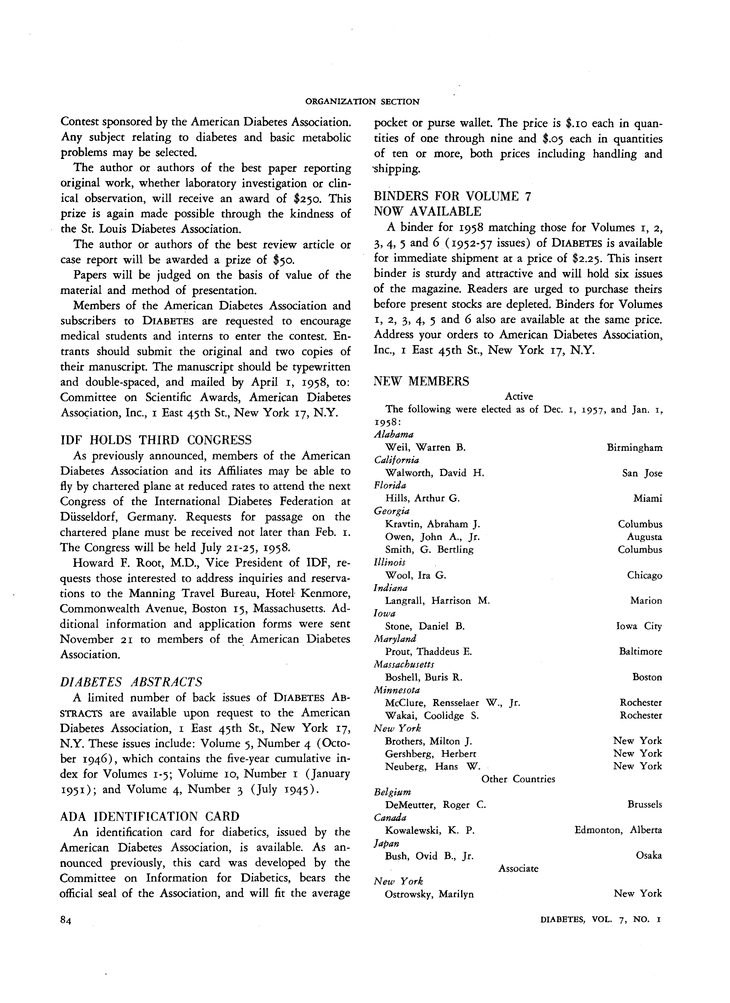 First page of Binders for Volume 7 Now Available