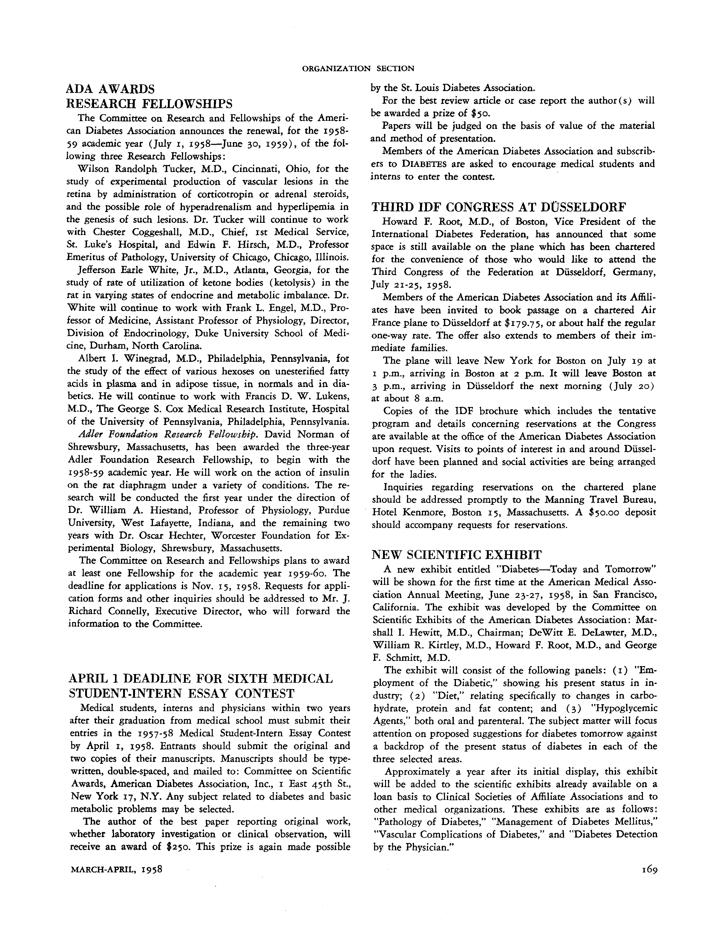 First page of Third IDF Congress at Düsseldorf