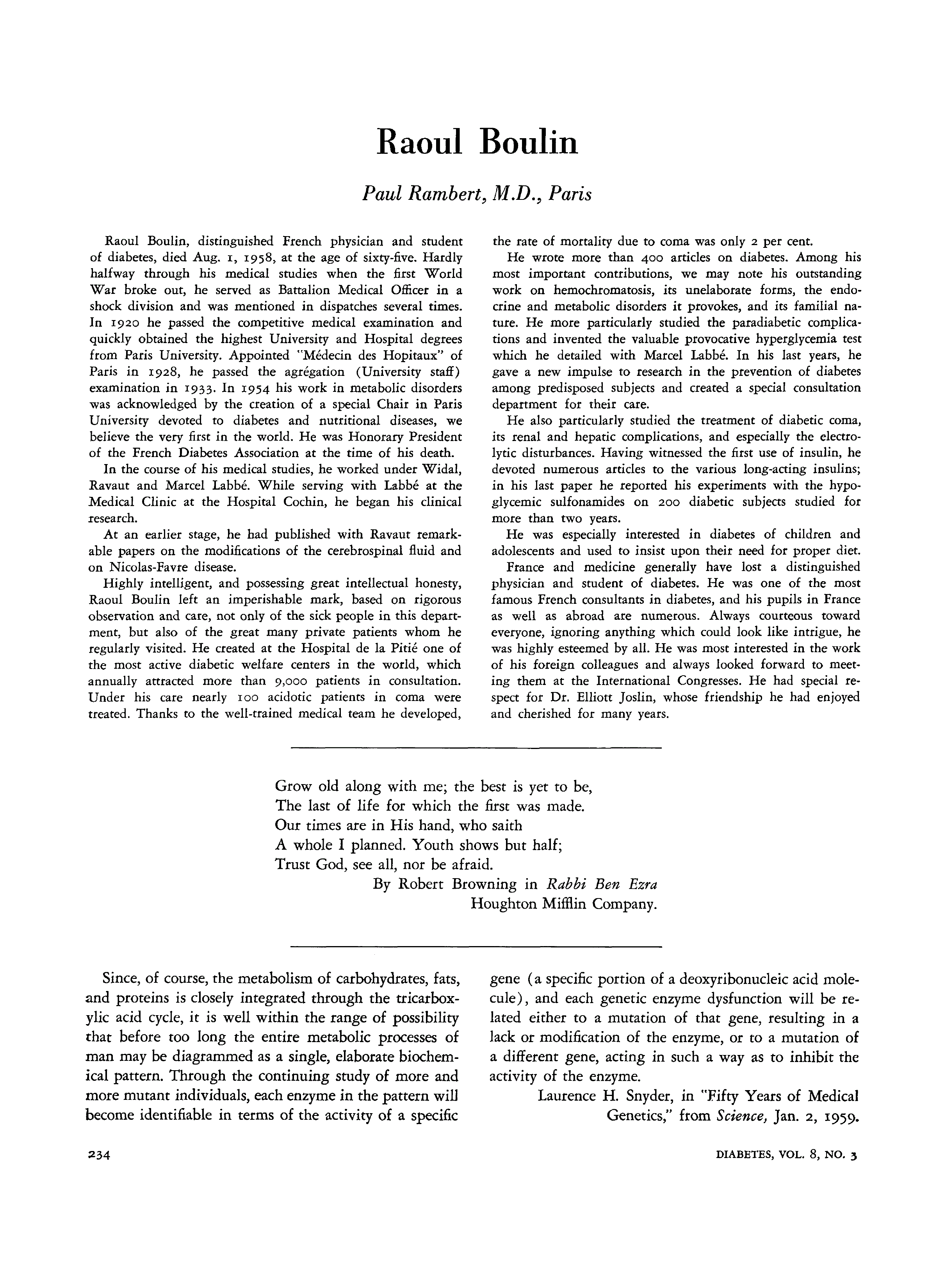 First page of Raoul Boulin