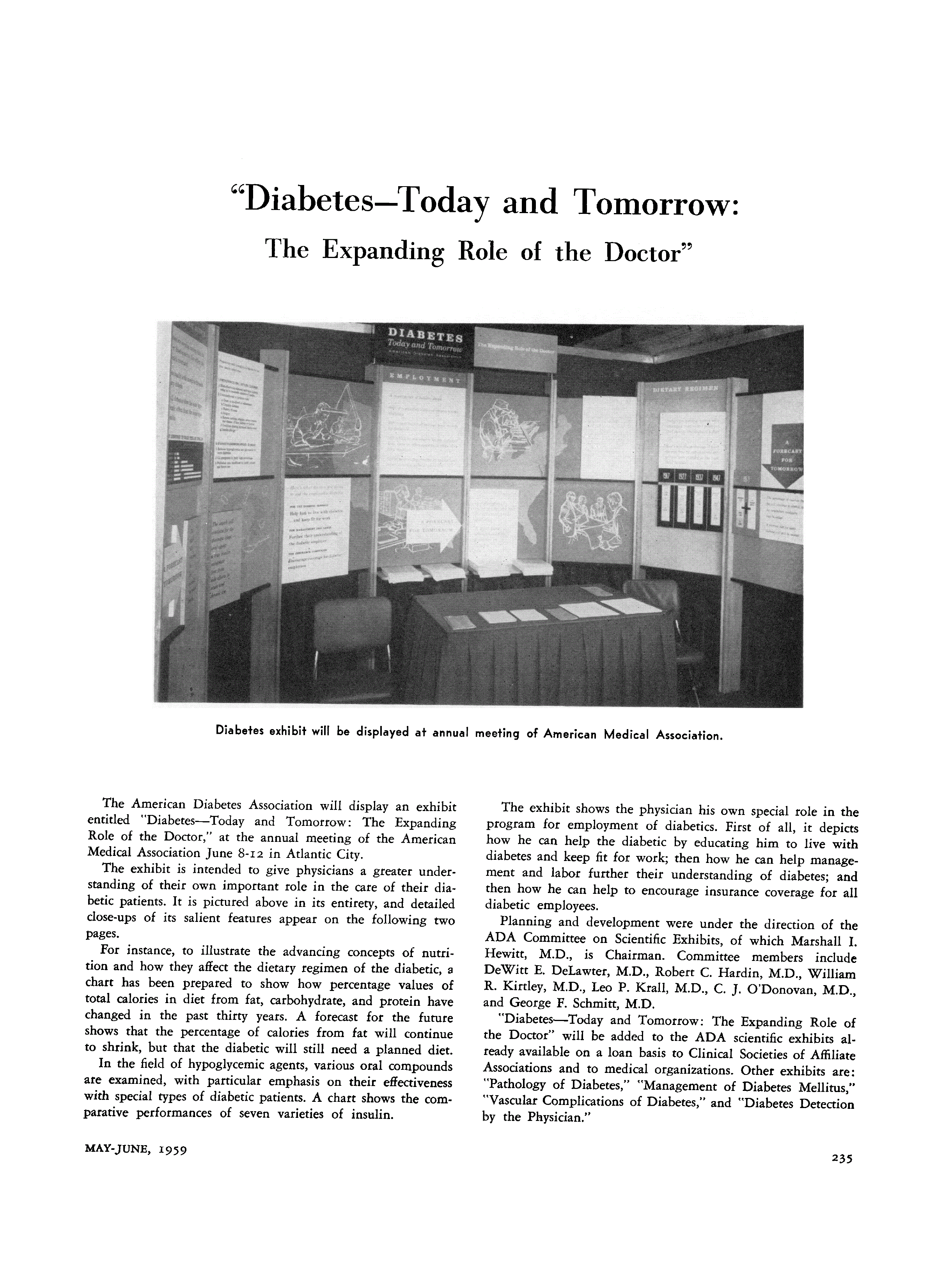 First page of “Diabetes—Today and Tomorrow: The Expanding Role of the Doctor”