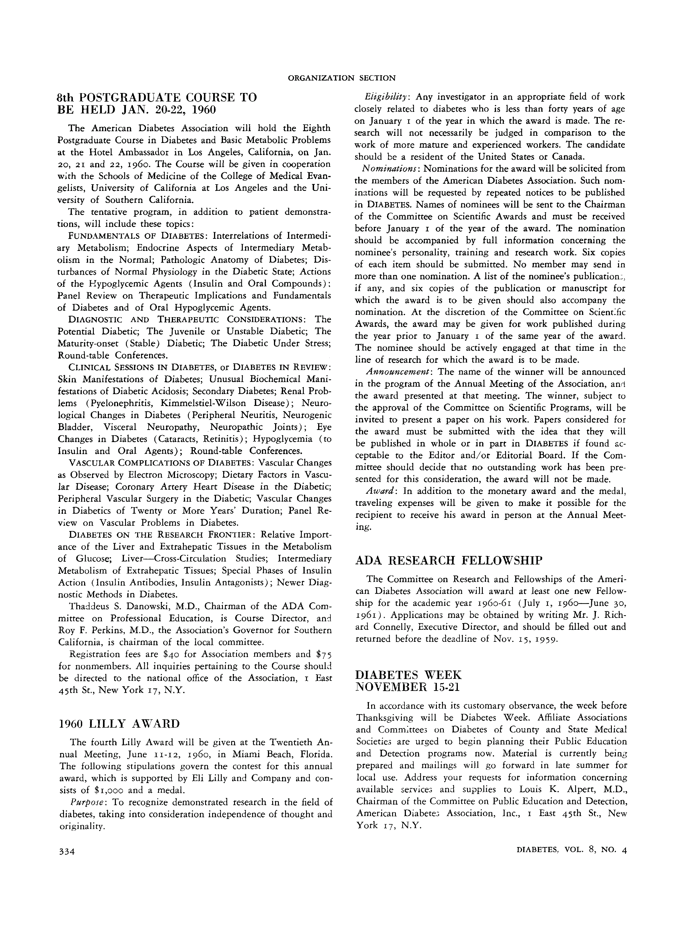 First page of Diabetes Week November 15–21