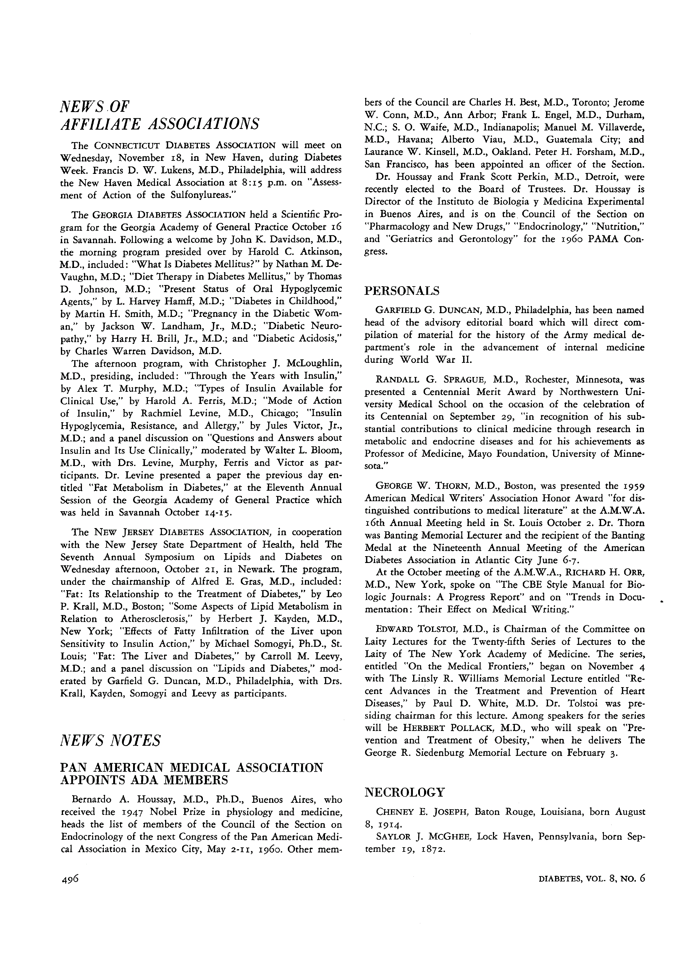 First page of News Notes
