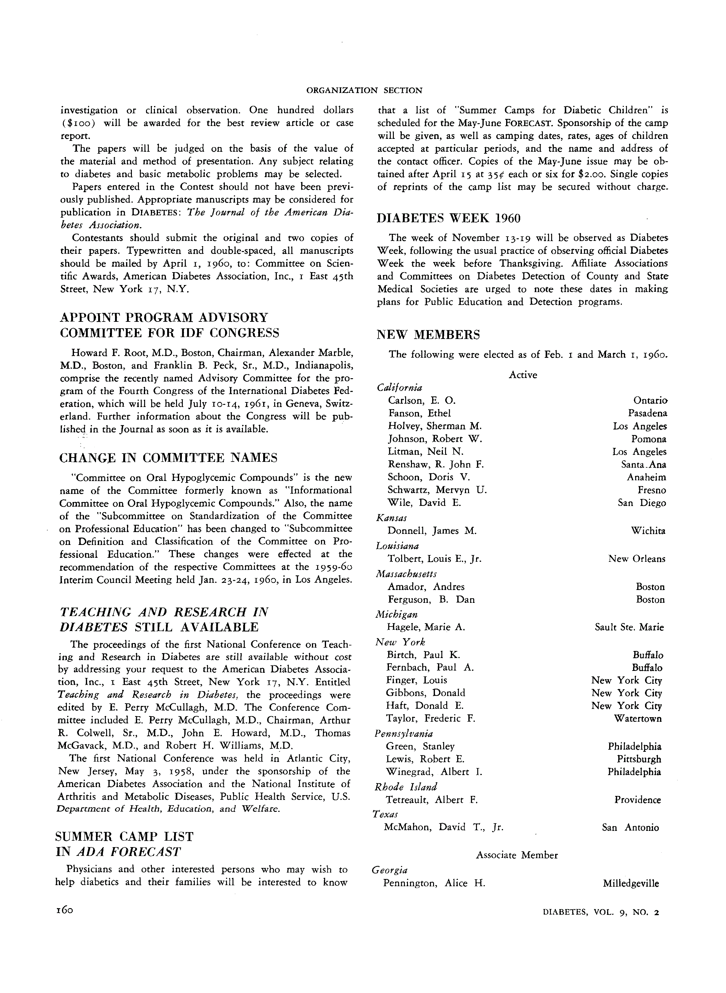 First page of Appoint Program Advisory Committee for IDF Congress