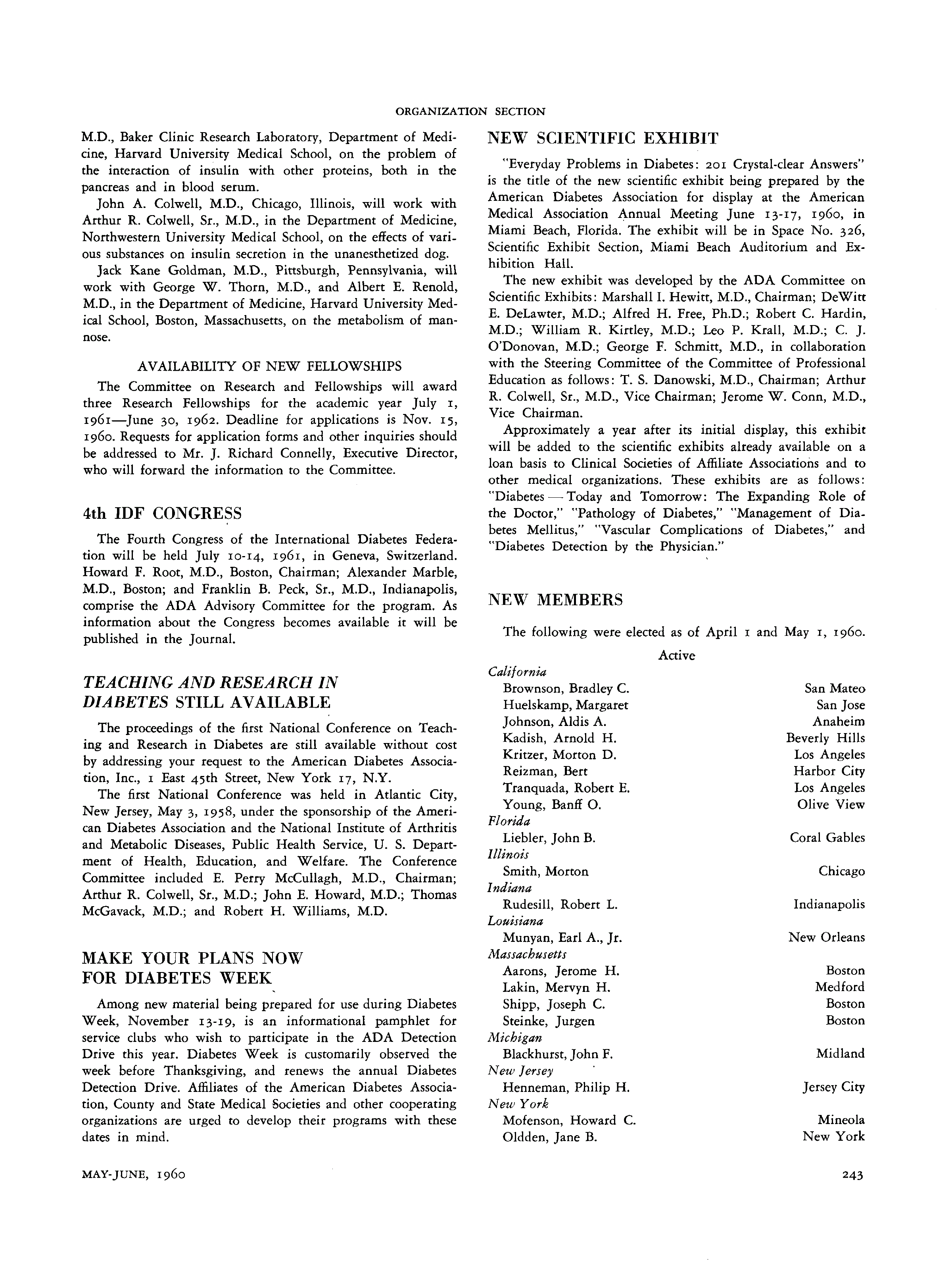 First page of New Scientific Exhibit