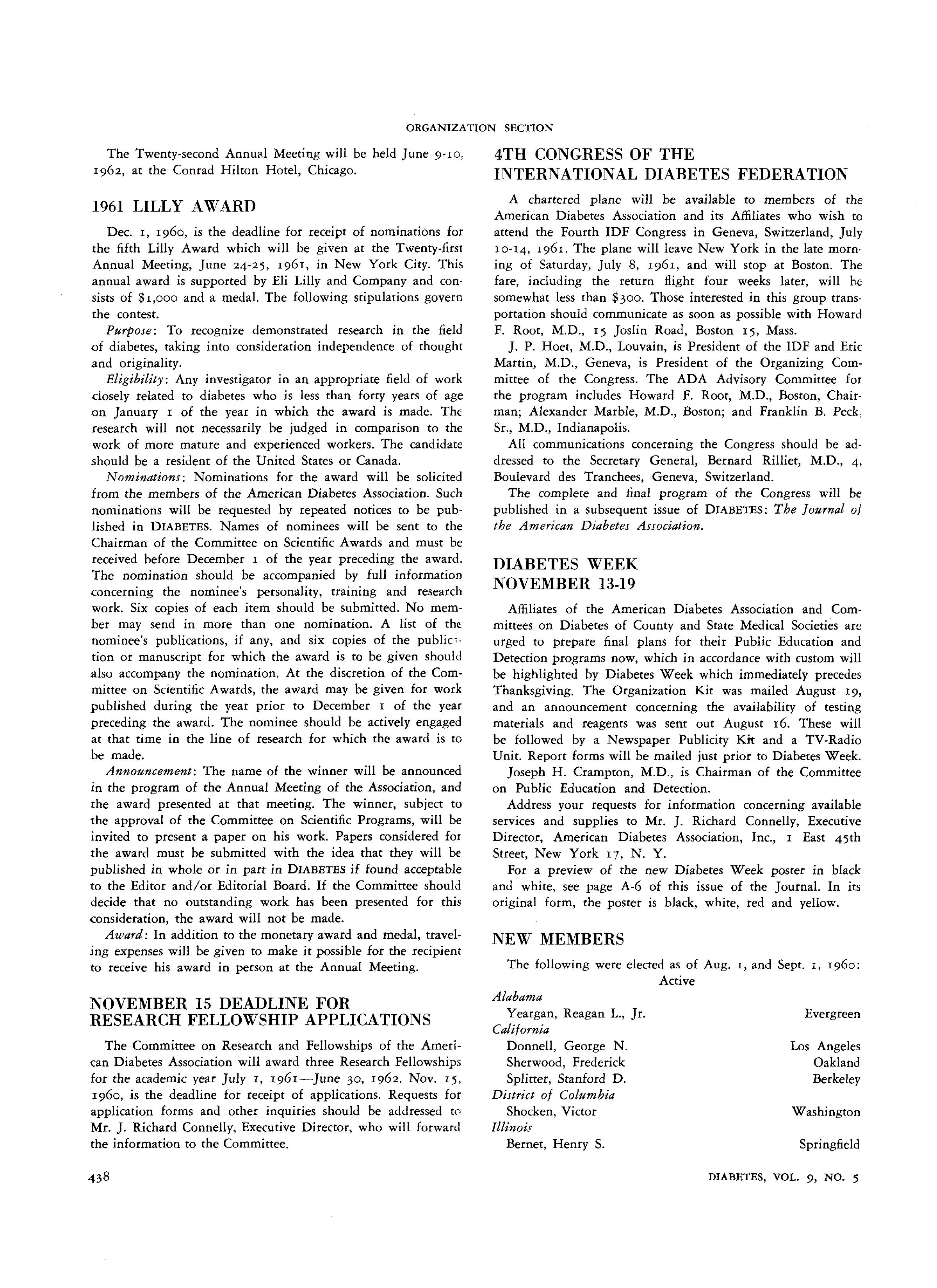 First page of New Members