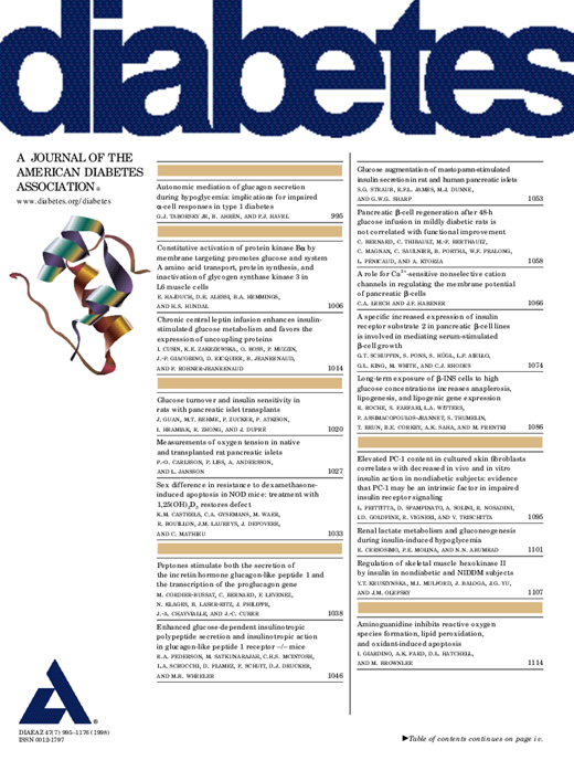 Diabetes Cover Image for Volume 47, Issue 7