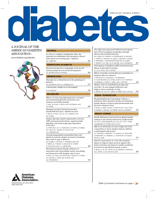 Diabetes Cover Image for Volume 60, Issue 2