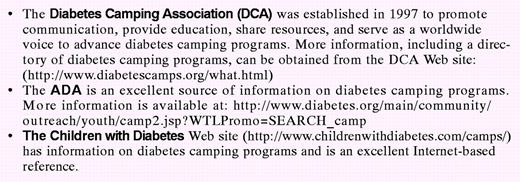 Diabetes Camp Resources